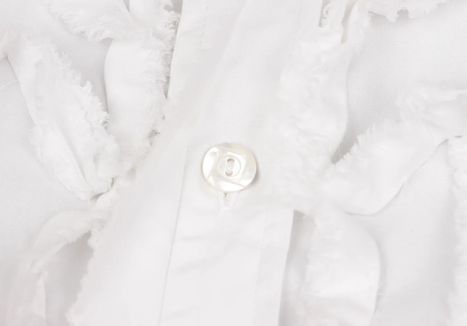 Yohji Yamamoto Yohji Yamamoto Cotton Frill Tape Shirt Size US L / EU 52-54 / 3 - 5 Thumbnail