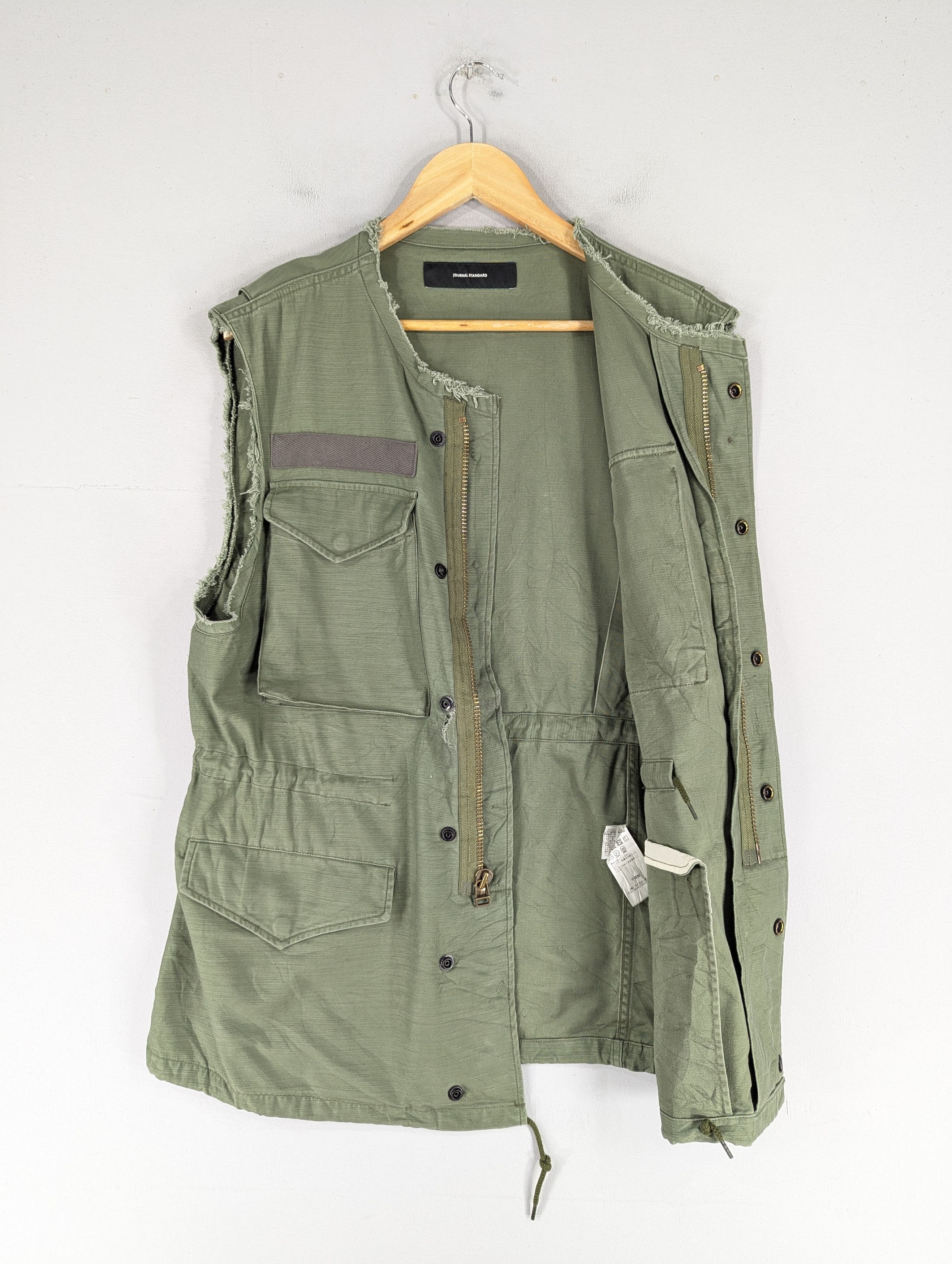 Japanese Brand × Journal Standard Journal Standard Green Army Vest Zipper Jacket Size US L / EU 52-54 / 3 - 11 Thumbnail