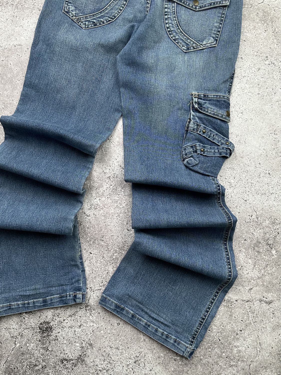 Japanese Brand Vintage Cargo Jeans C457(V568) Size 27" / US 4 / IT 40 - 9 Thumbnail