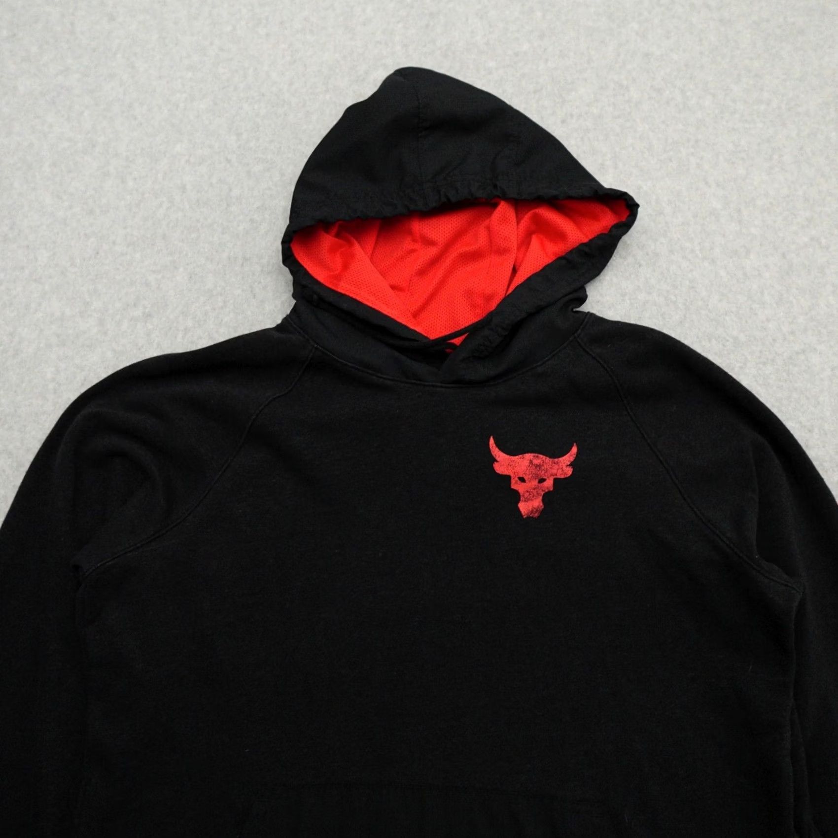 Under Armour UNDER ARMOUR Project Rock Hoodie Mens Large Black Cotton Long Sleeve Pullover Hooded Sweatshirt Size US L / EU 52-54 / 3 - 7 Thumbnail
