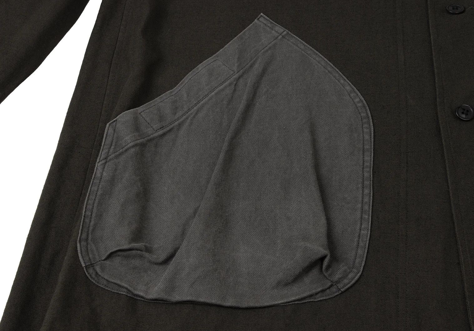 Yohji Yamamoto Yohji Yamamoto Linen Blend Shirt Coat Khaki 3 Size US L / EU 52-54 / 3 - 11 Thumbnail