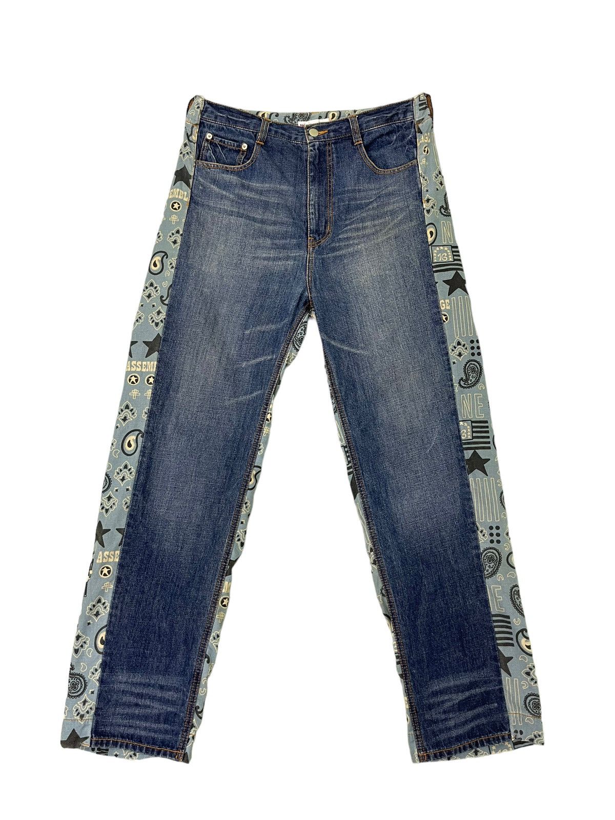 Issey Miyake Paisley Bandana Ne Net Hybrid Jeans Baggy Tapered 6🟦9 Size US 32 / EU 48 - 8 Thumbnail