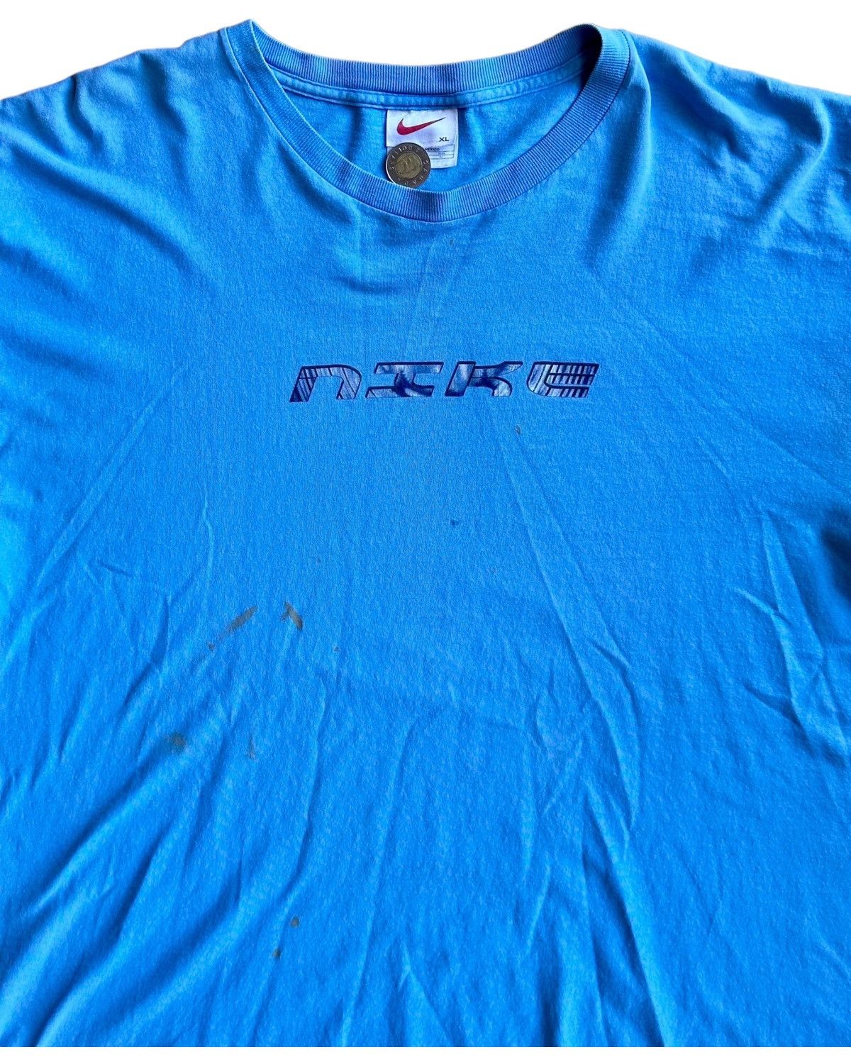 Nike × Vintage 1990s Nike Spiral Tee Size US XL / EU 56 / 4 - 4 Thumbnail