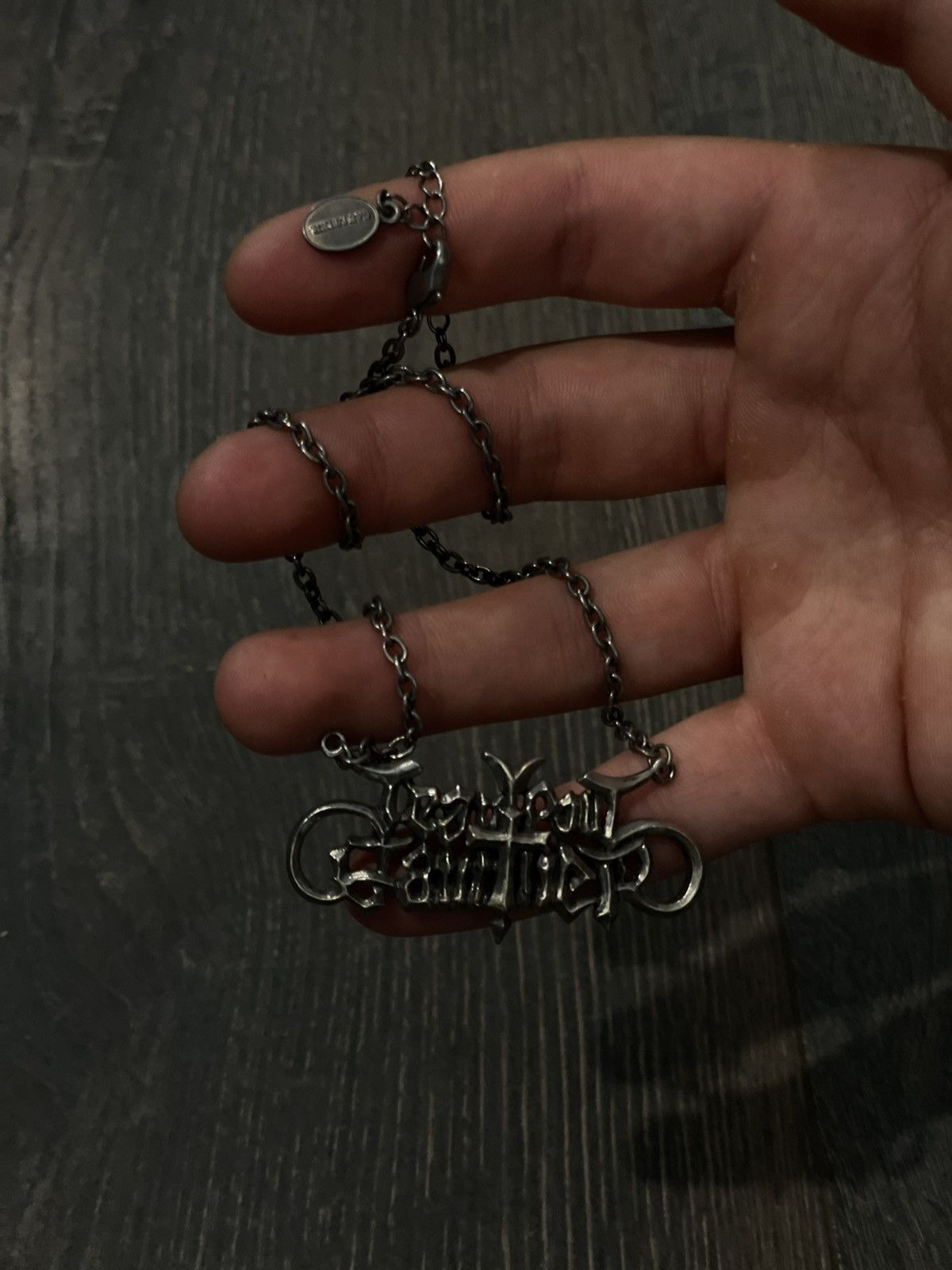 Jean Paul Gaultier × Vintage Jean Paul Gaultier 90s gothic spellout satanic logo necklace Size ONE SIZE - 4 Thumbnail