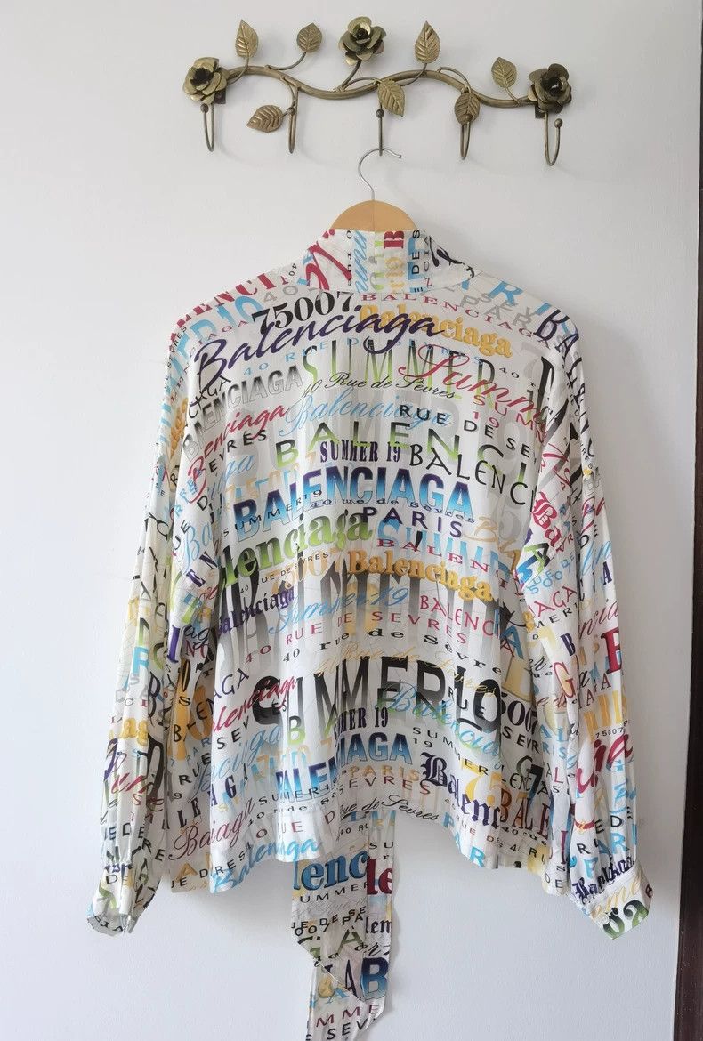 Balenciaga Balenciaga size 34 Silk Ribbon Loose Shirt Sunscreen Size S / US 4 / IT 40 - 9 Thumbnail