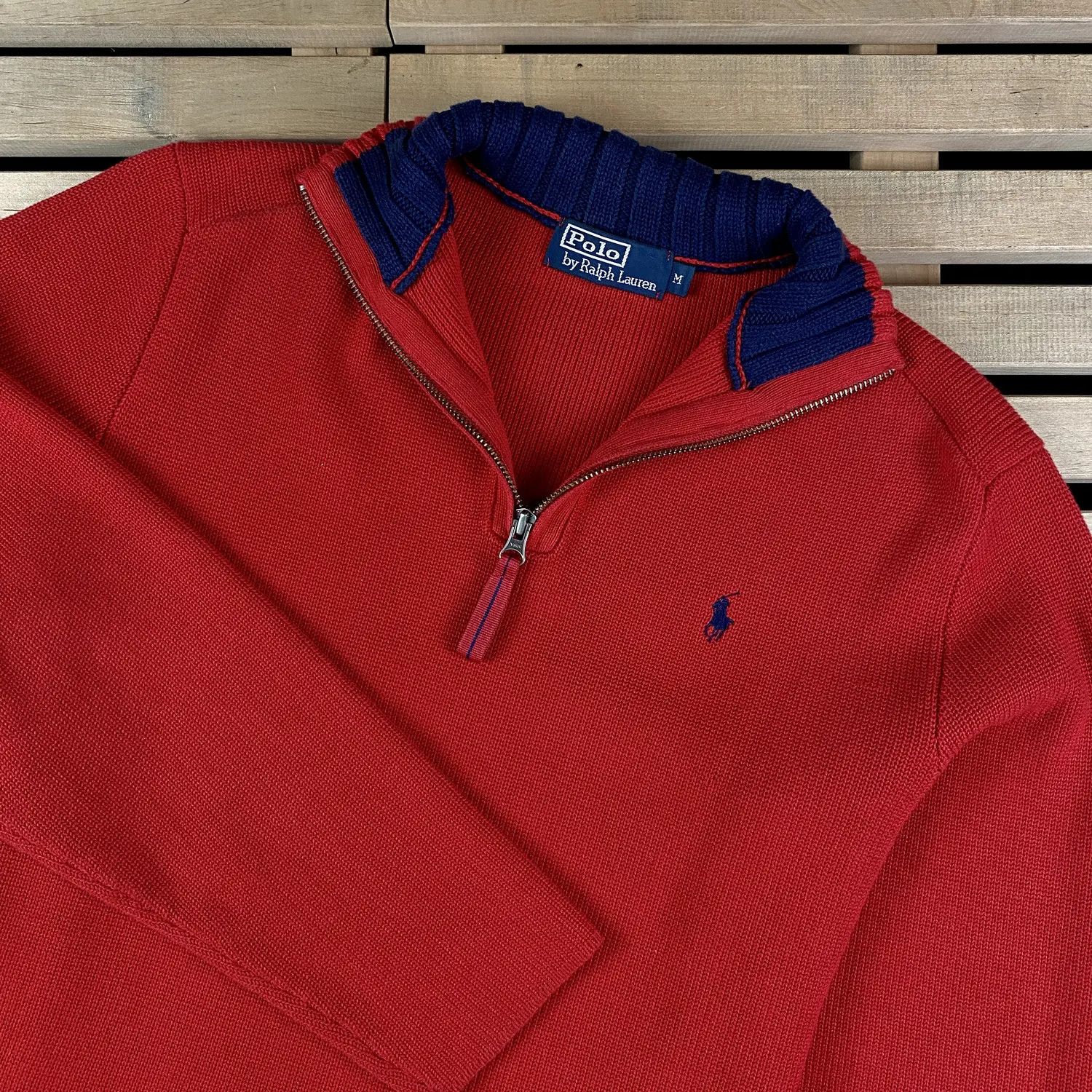 Polo Ralph Lauren Mens Sweater Pullover Polo Ralph Lauren Vintage Size M Red Size US M / EU 48-50 / 2 - 2 Thumbnail