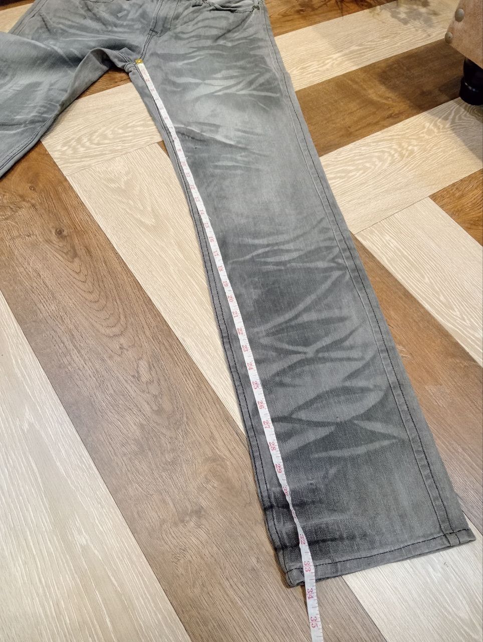 LOWBOX JAPANESE LOWBOX DISTRESSED CHARCOAL GRAY DENIM PANTS Size US 32 / EU 48 - 13 Thumbnail