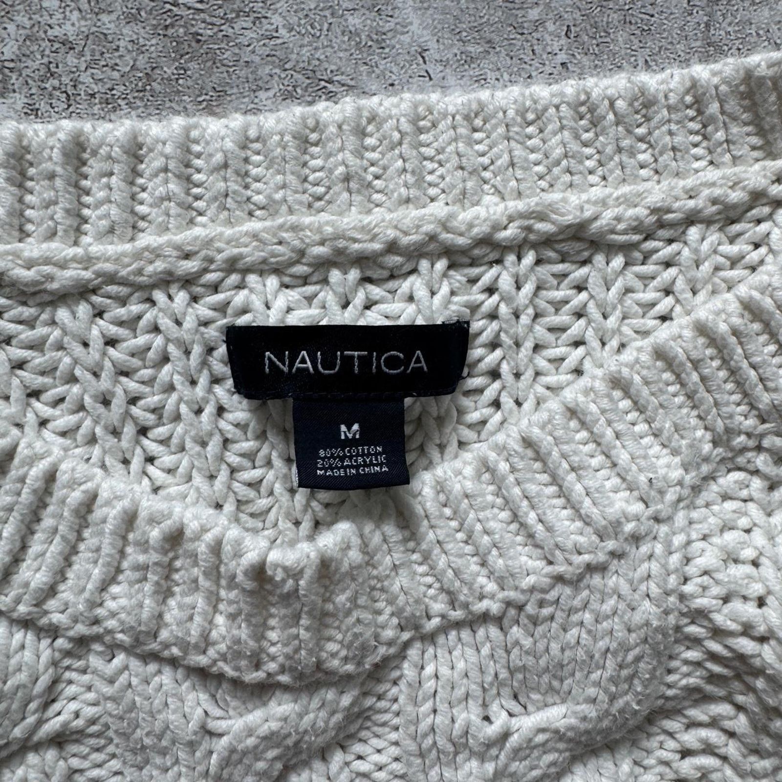 Nautica Women’s Nautica Cable Knit Sweater - Size Medium Size M / US 6-8 / IT 42-44 - 4 Thumbnail