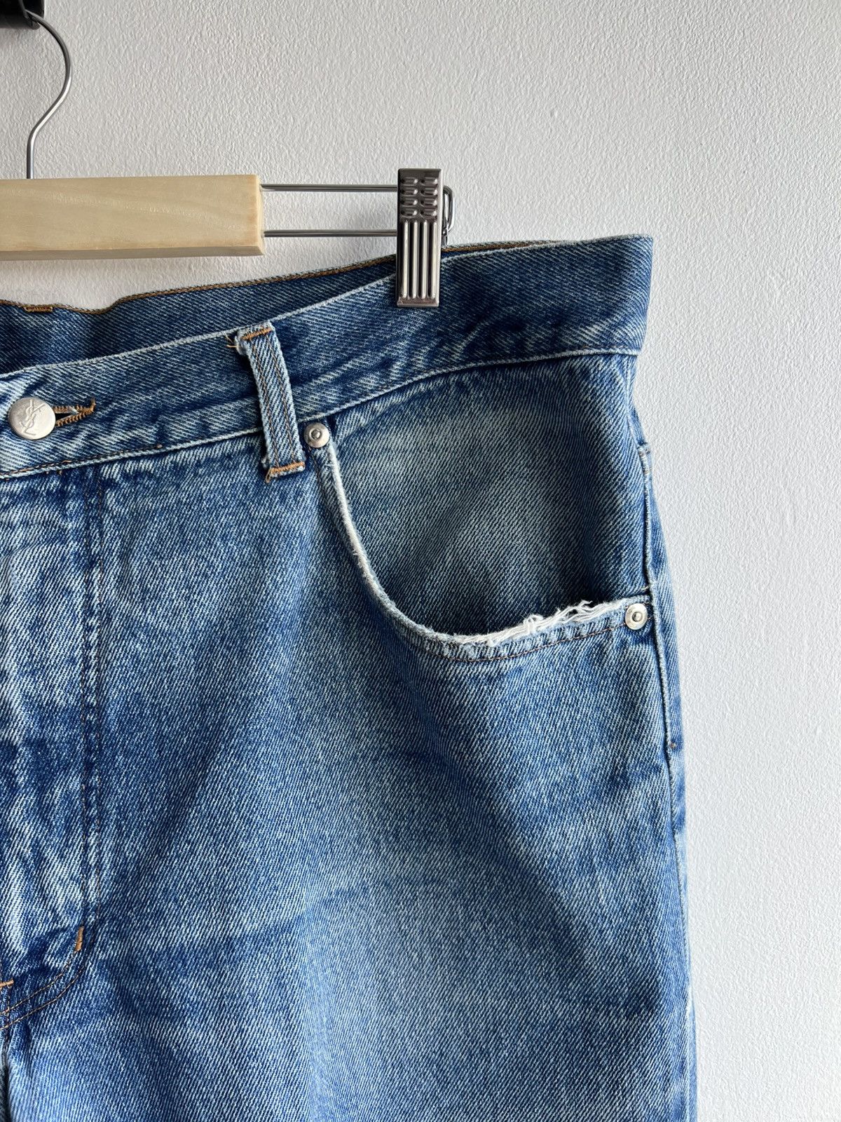 Yves Saint Laurent Vintage Yves Saint Laurent YSL Mens Blue Denim Jeans Pants Size US 38 / EU 54 - 9 Thumbnail