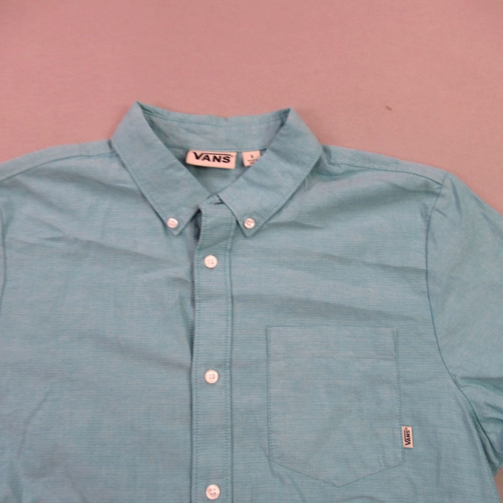 Vans Vans Shirt Mens Small Short Sleeve Button Up Pocket Outdoors Green Size US S / EU 44-46 / 1 - 2 Thumbnail