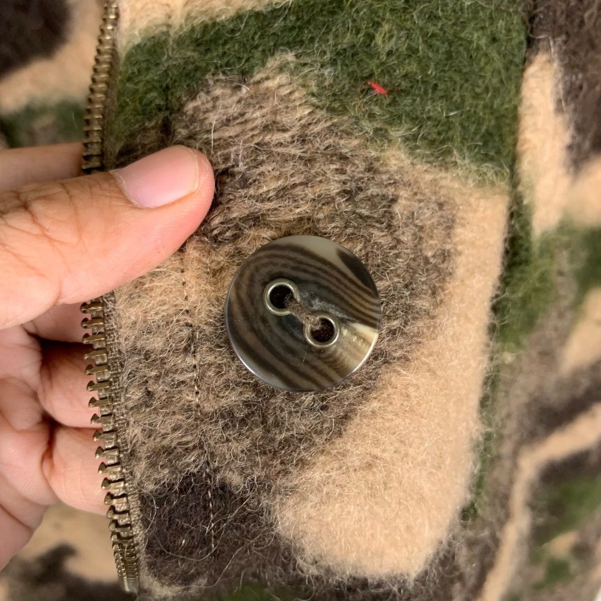 Japanese Brand FIROSA Wool Camo Long Coat Hooded Jacket #1354-C61 Size M / US 6-8 / IT 42-44 - 16 Thumbnail