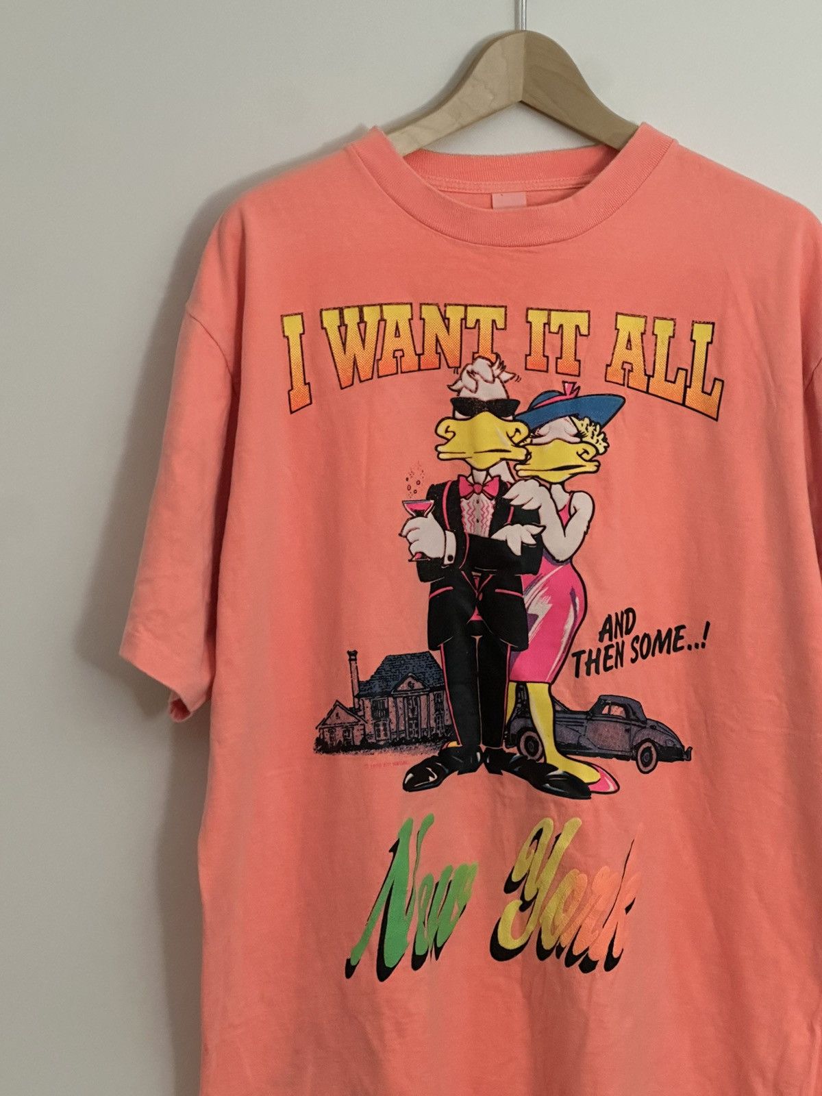 Disney Vintage 90s New York I Want It All Novelty Graphic Tee XXL Size US XXL / EU 58 / 5 - 2 Thumbnail
