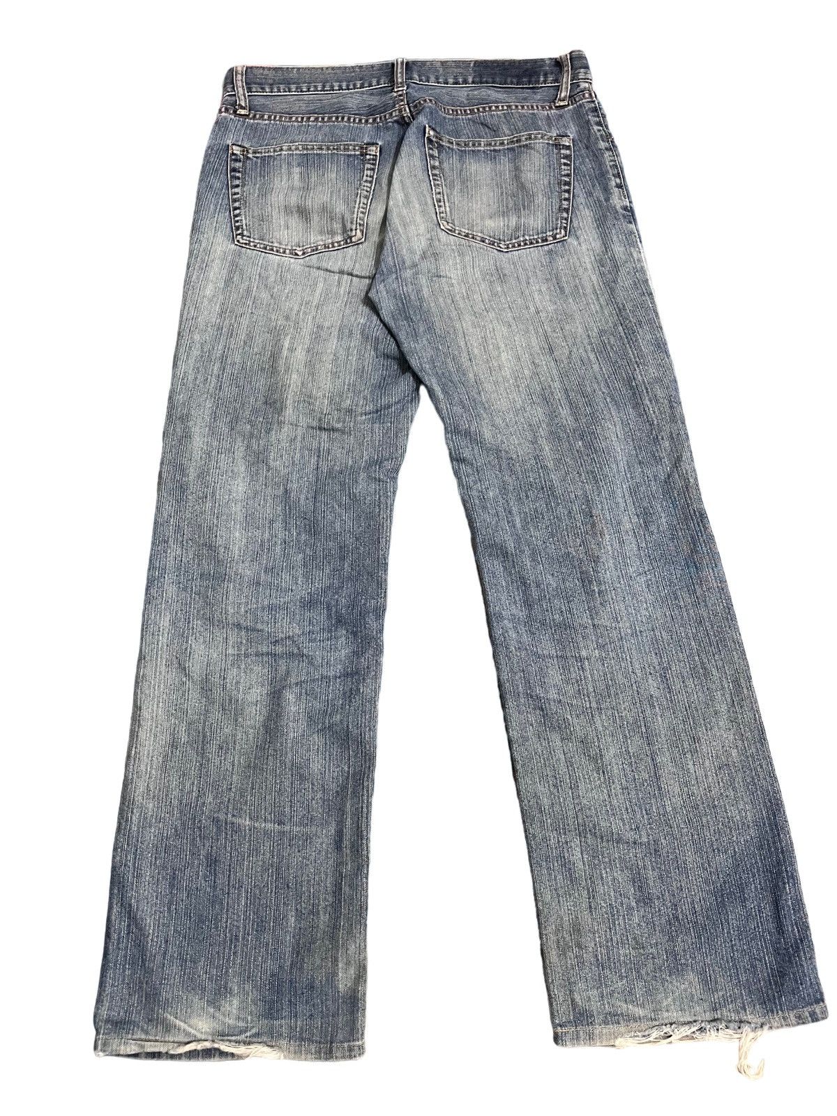 Jun Takahashi Vintage 90’s Uniqlo Baggy Distressed Style Denim Size US 33 - 10 Thumbnail