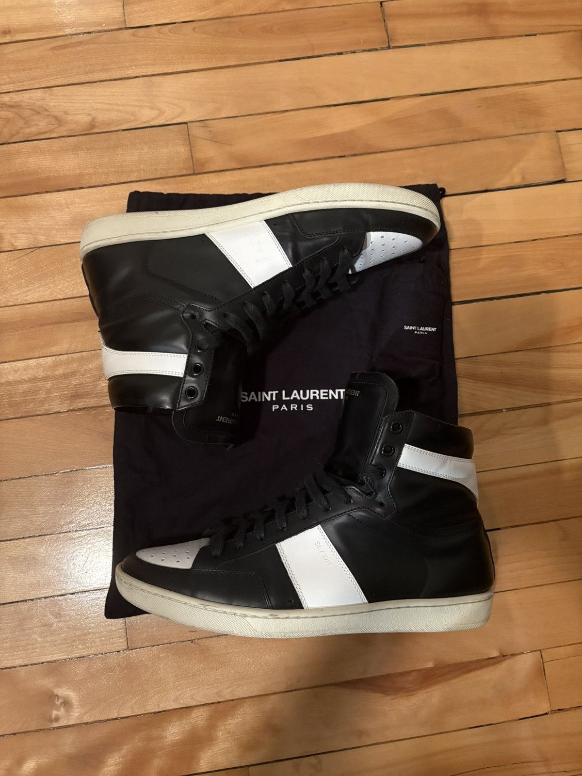 Saint Laurent Paris Saint Laurent Paris SL 10 black leather sneakers Size US 9 / EU 42 - 1 Thumbnail