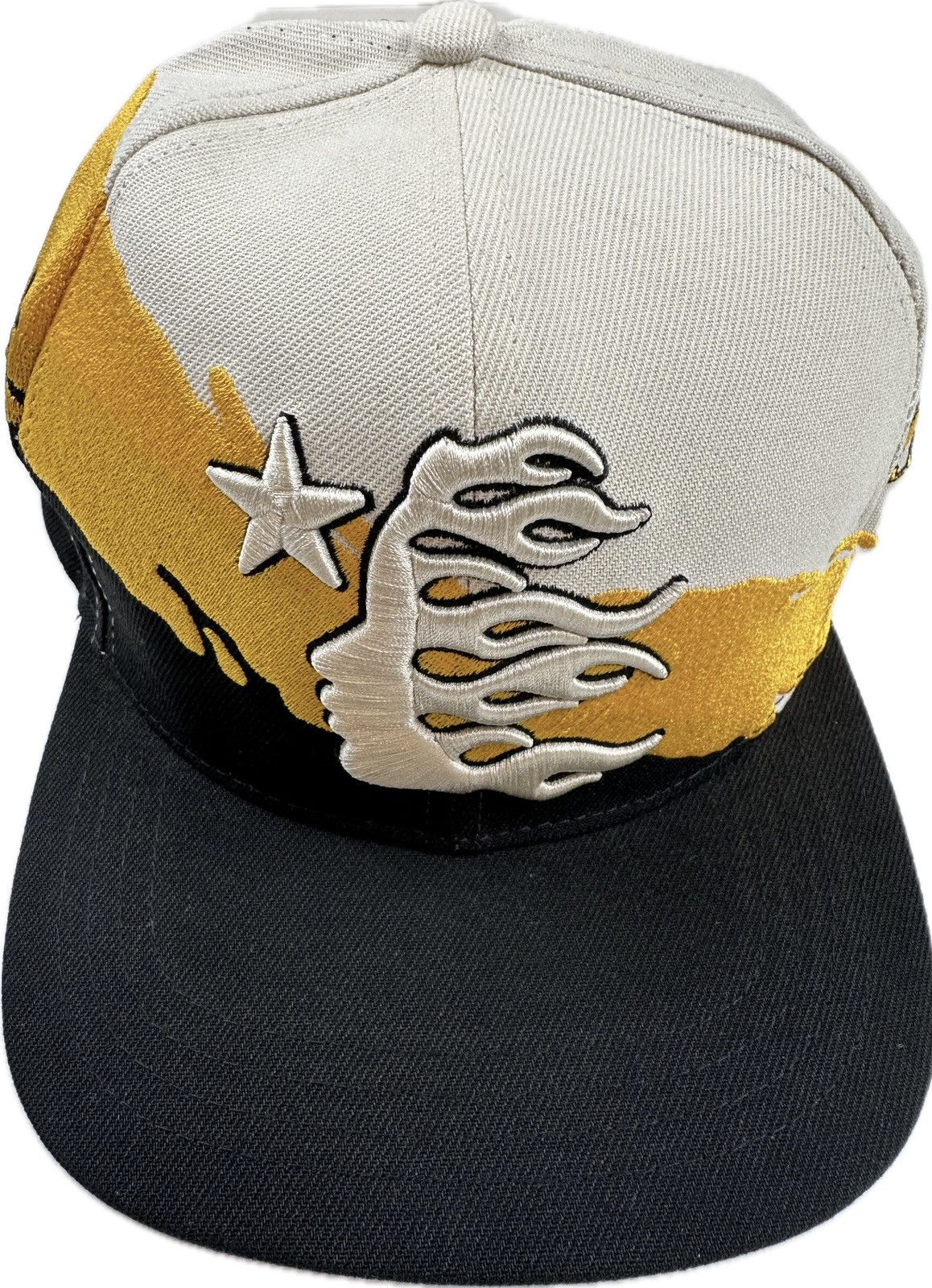 image of Hellstar Paintbrush Snapback Hat in Black, Men's