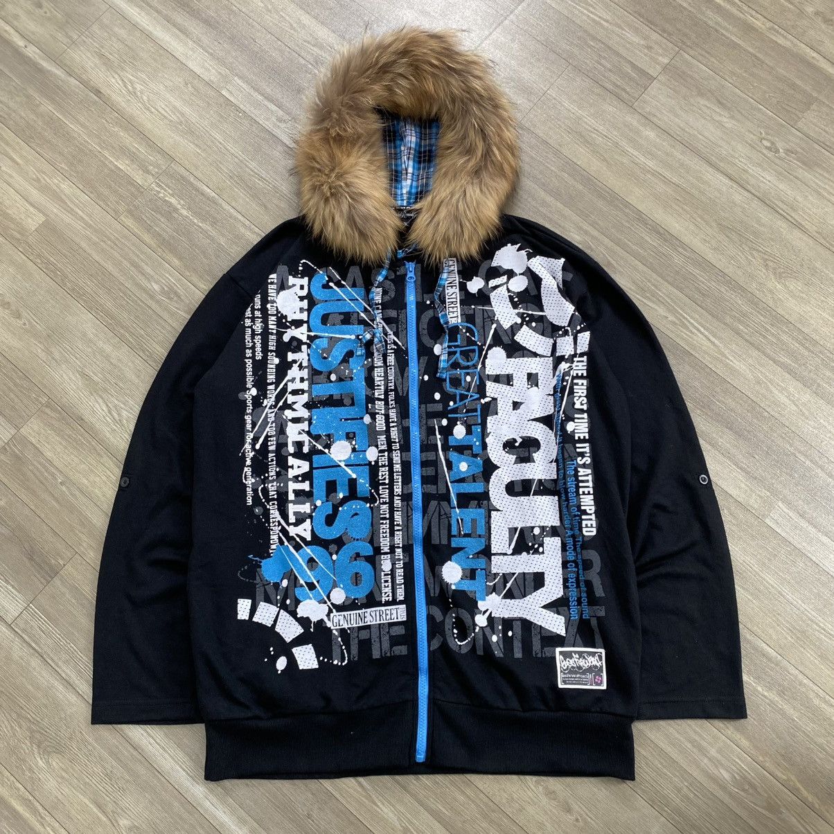 20471120 2000s Remakgear Poem Ifsixwasnine Lgb Style Zip Fur Hoodie Size US XXL / EU 58 / 5 - 1 Thumbnail