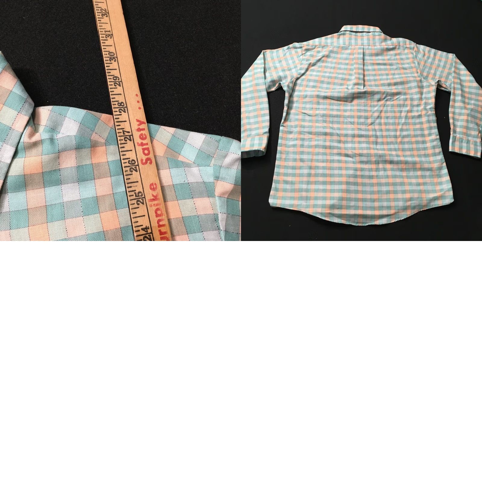 Vintage VINTAGE Par Four Button Up Shirt Long Sleeve Plaid Checkered large green Mens Size US L / EU 52-54 / 3 - 8 Thumbnail