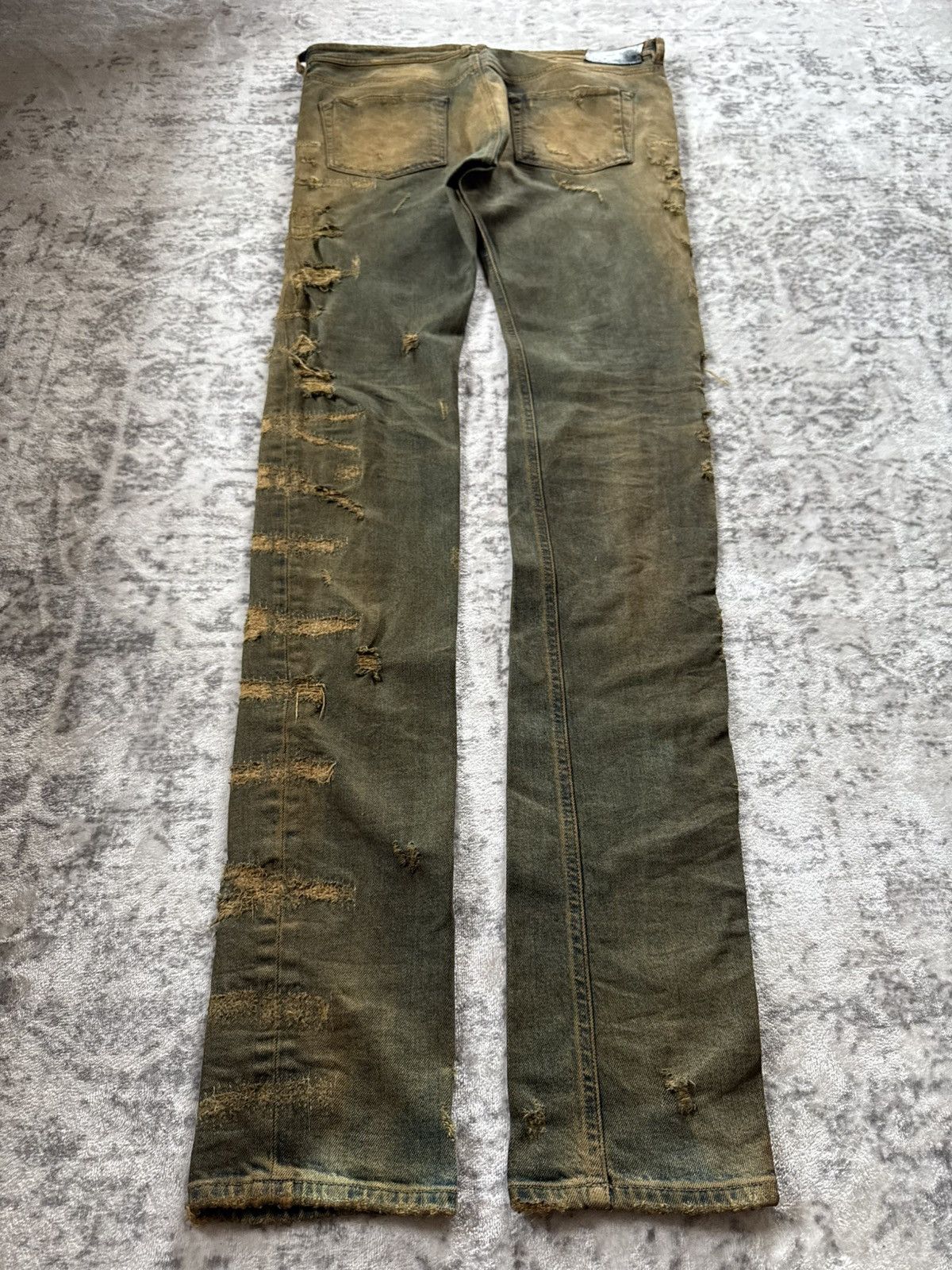 Diesel Black Gold F/W 2015 Diesel Black Gold Distressed Mud Wash Stacked Jeans Size US 34 / EU 50 - 2 Thumbnail