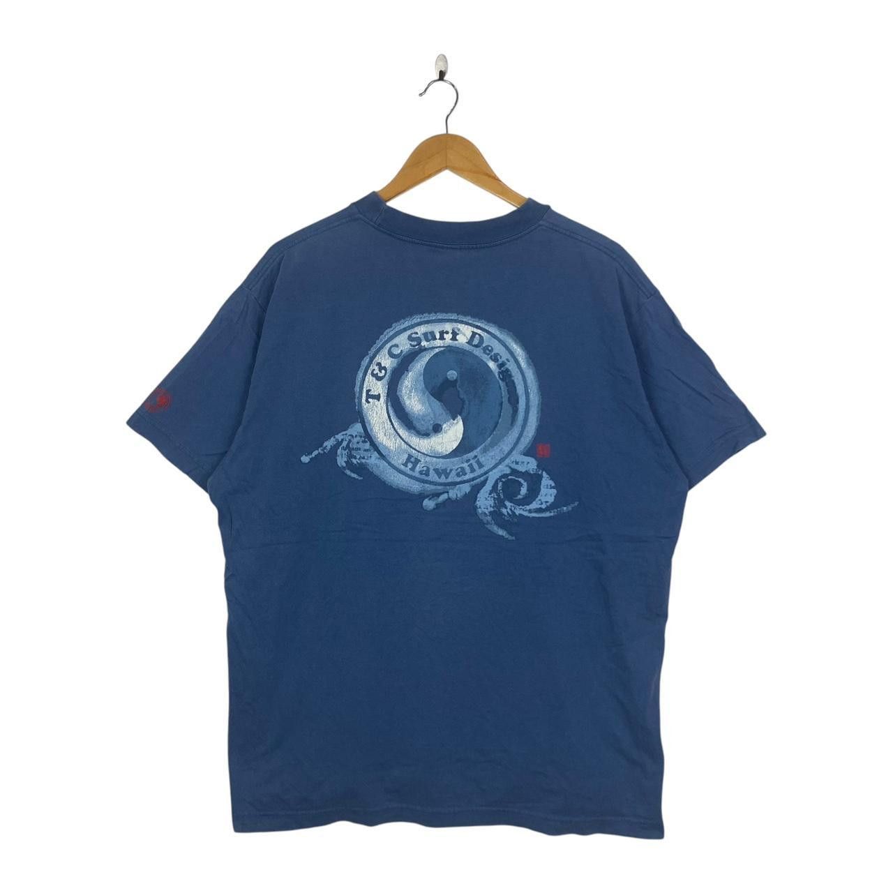 Vintage Vintage 90’ T&C SURF DESIGN Hawaii Ying Yang Trashed Tee Size US XL / EU 56 / 4 - 1 Thumbnail
