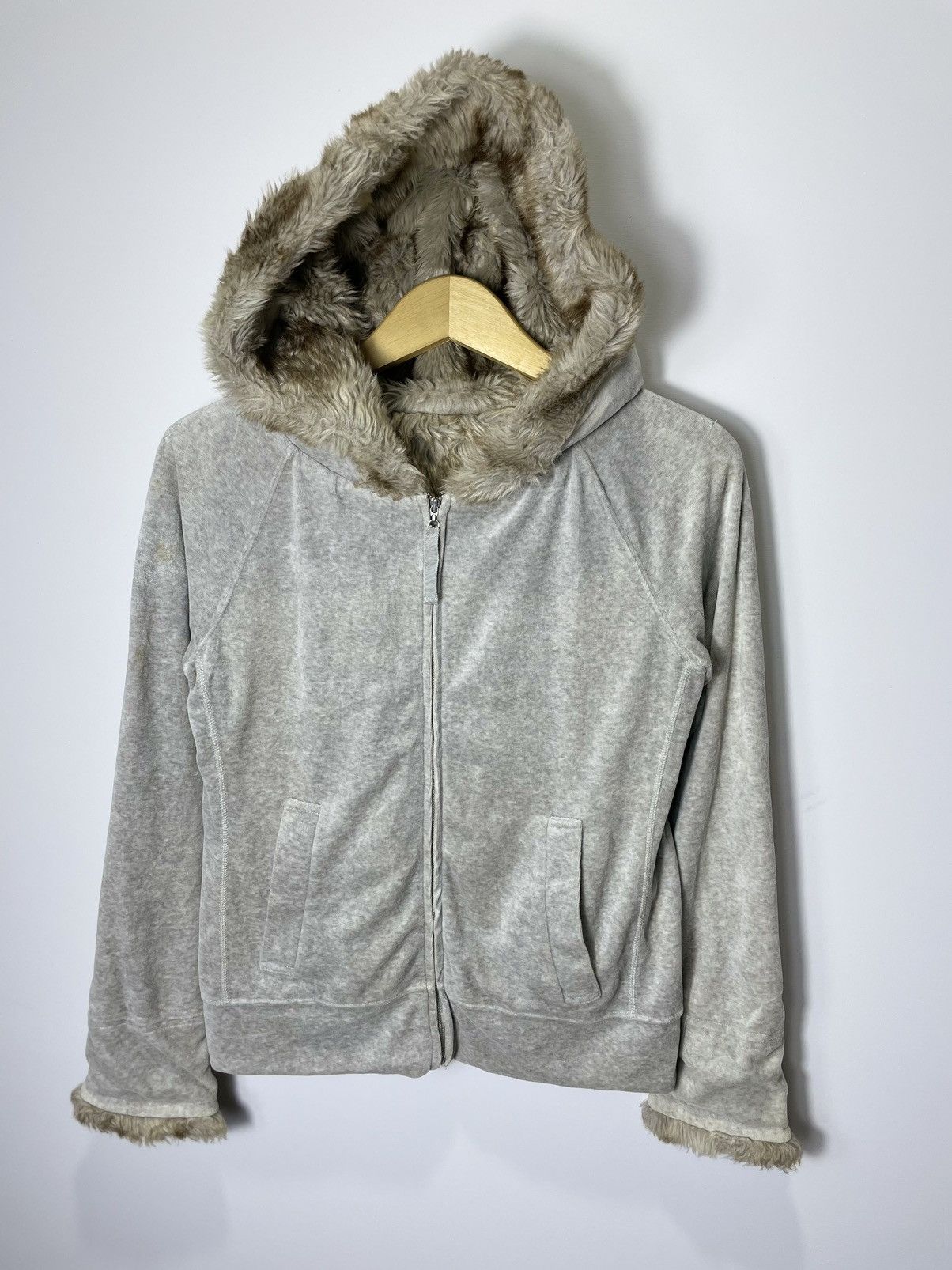 Vintage Jil Stuart Faux Fur velvet Hoodie IfsiX Lgb style | Grailed