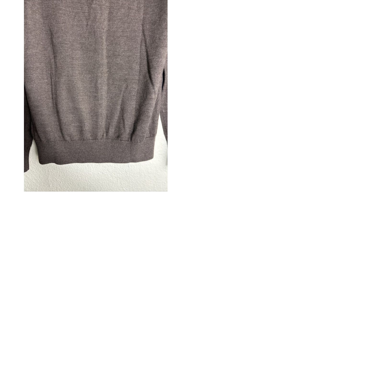 Banana Republic Banana Republic Sweater Men Full Zip Knit Wool Acrylic Blend Mock Neck Long Sleeve Brown M Regular Fall Winter 21” 27” Golf Walking Size US M / EU 48-50 / 2 - 10 Thumbnail