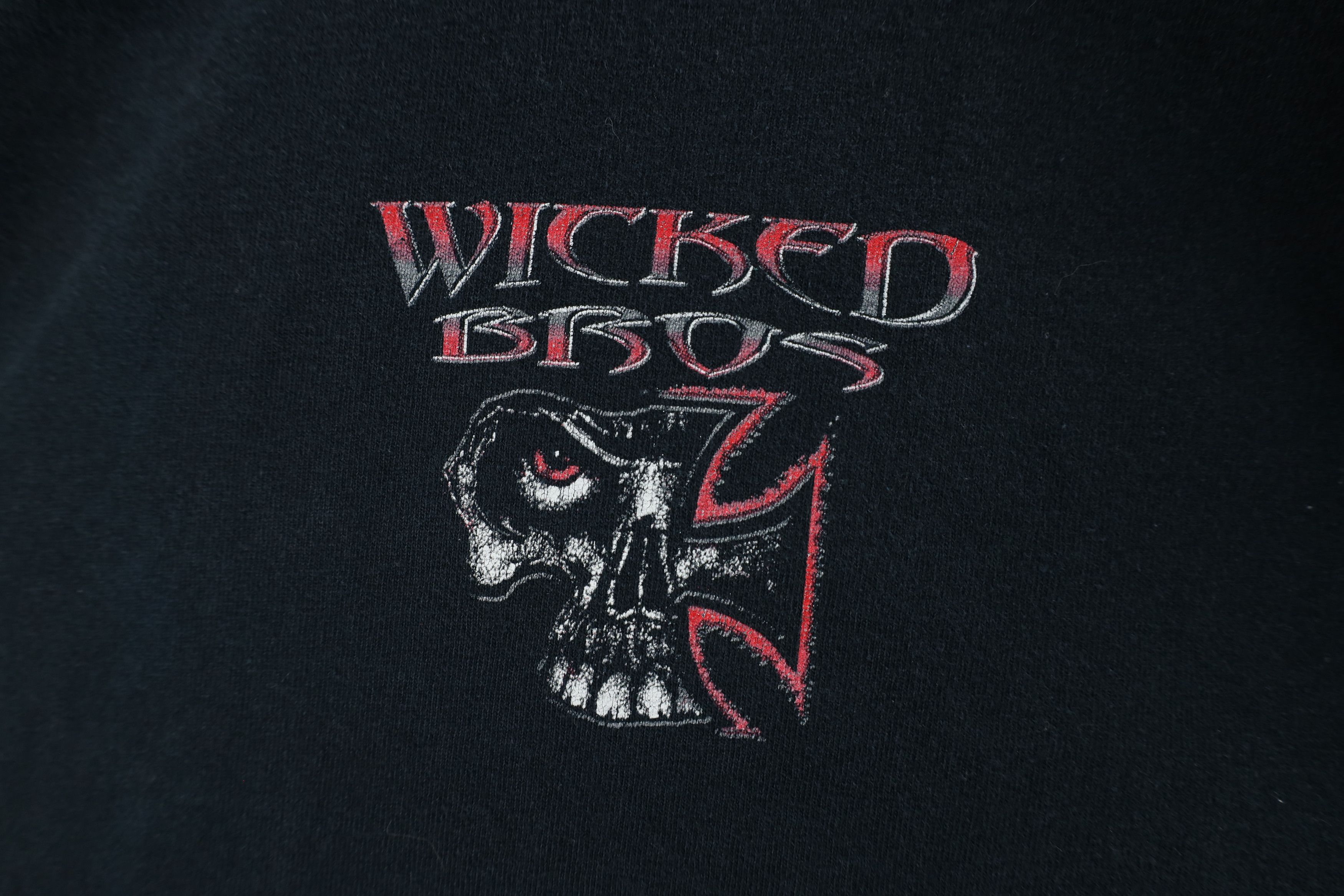 Vintage Vintage Y2K Streetwear Skull Wicked Bros Motorcycle T-Shirt Size US XL / EU 56 / 4 - 4 Thumbnail