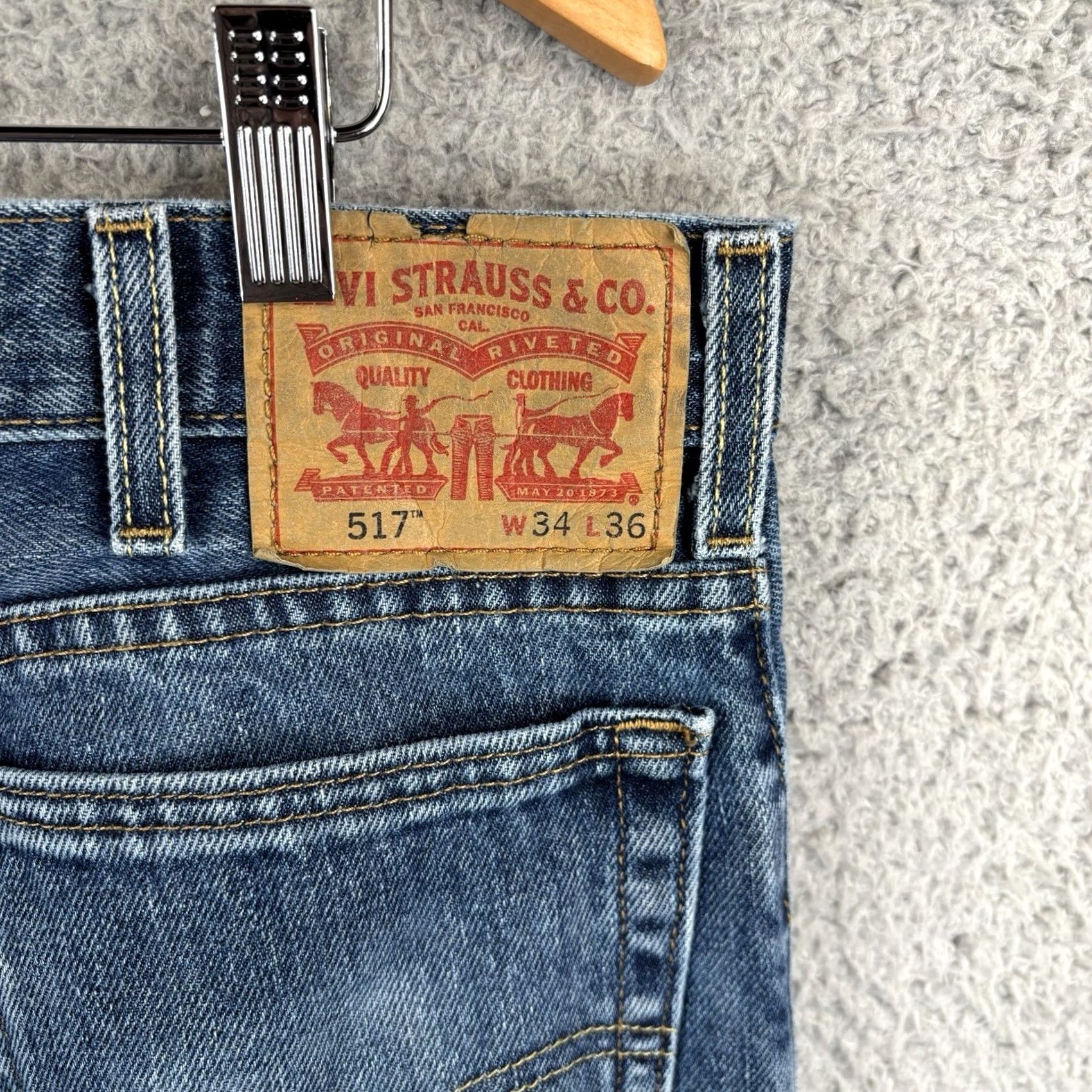Levi's Levi's Jeans 34x36 Blue 517 Bootcut Denim Pants Western Cowboy Work Cotton Size US 34 / EU 50 - 3 Thumbnail