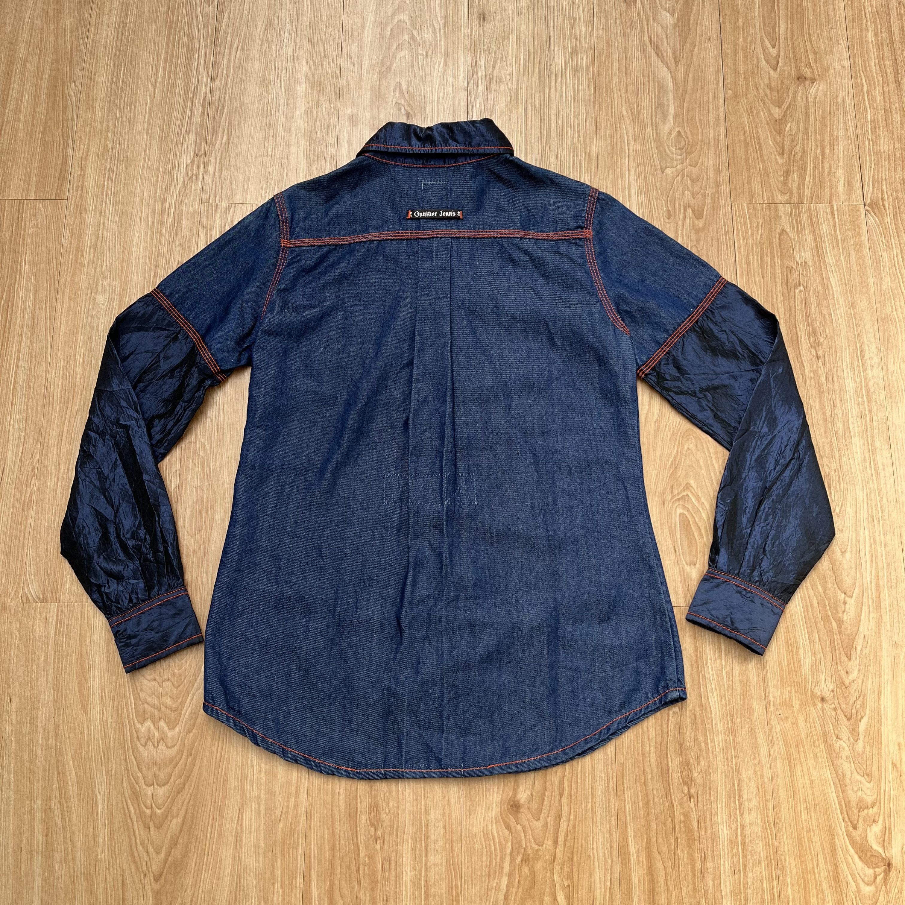 Jean Paul Gaultier Jean Paul Gaultier "Jeans Gaultier" Denim And Sateen Shirt Size US M / EU 48-50 / 2 - 2 Thumbnail