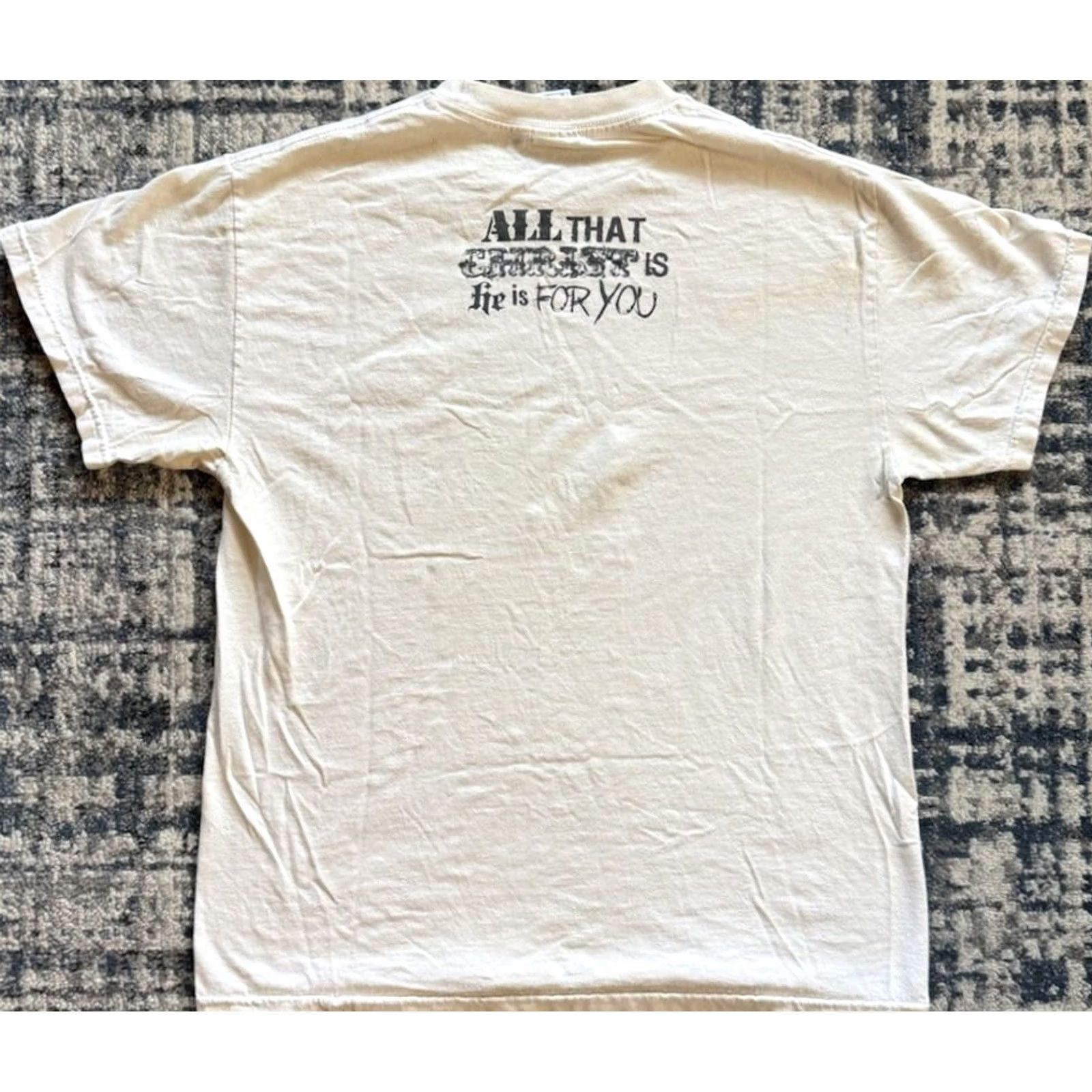 Vintage VINTAGE All That Christ Is Jesus Tee Sz M Kerusso Hardcore Punk Metal Rock White Size US M / EU 48-50 / 2 - 4 Thumbnail