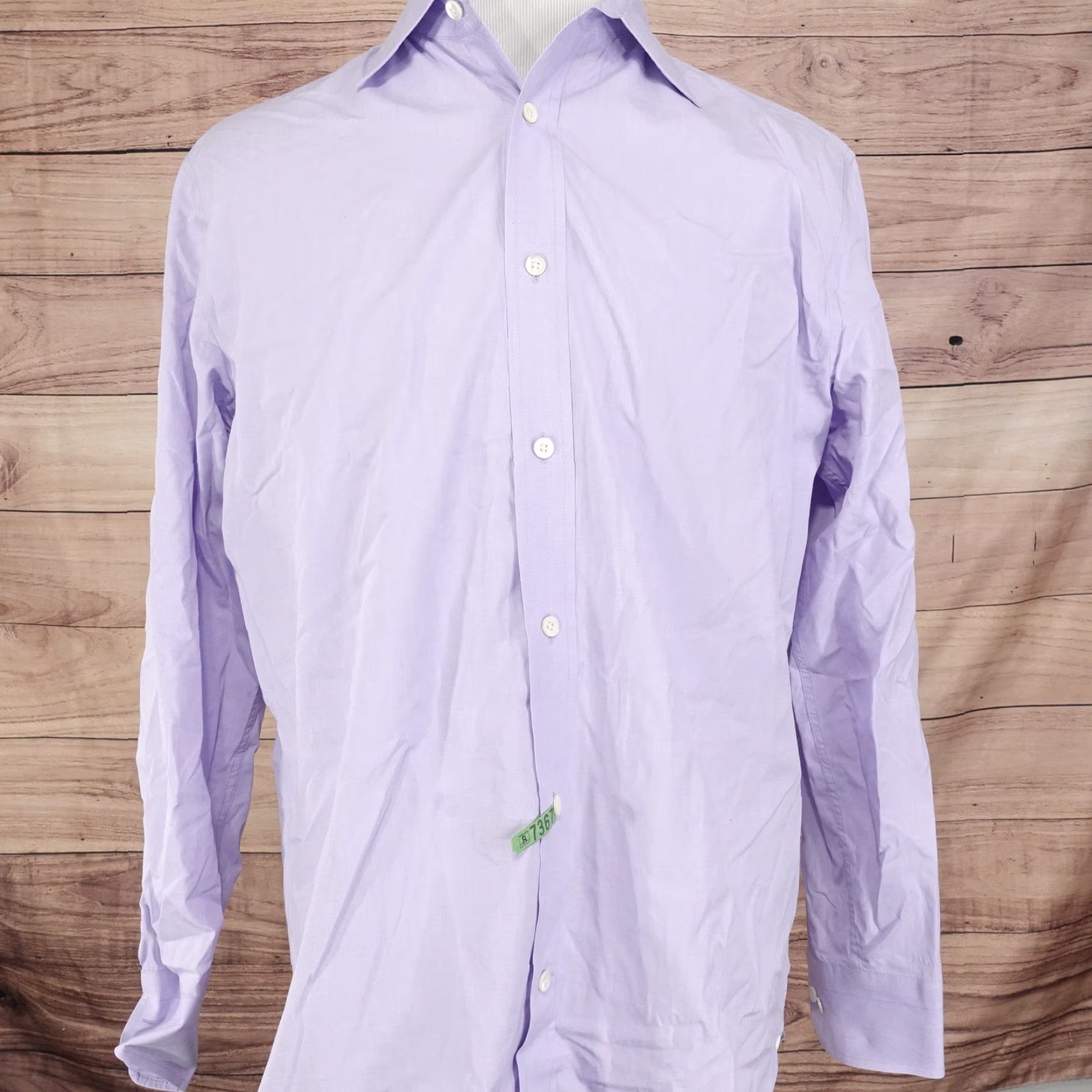 Banana Republic Banana Republic Shirt Men L Purple Slim Fit Button-Down Cotton Mens Size US L / EU 52-54 / 3 - 3 Thumbnail