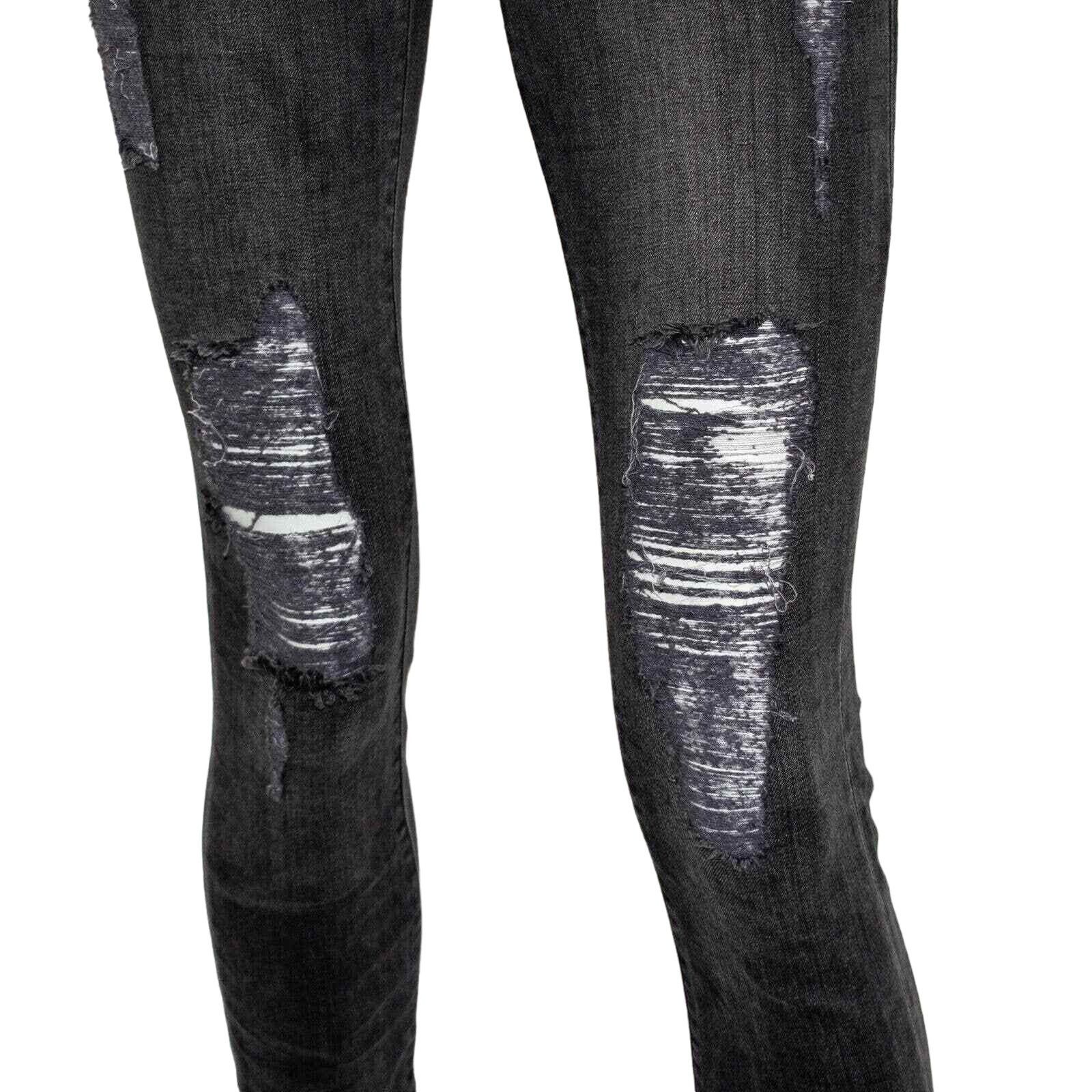 Good American GOOD AMERICAN Good Waist Denim Jeans Destressed Ripped Wash Size 26" / US 2 / IT 38 - 8 Thumbnail