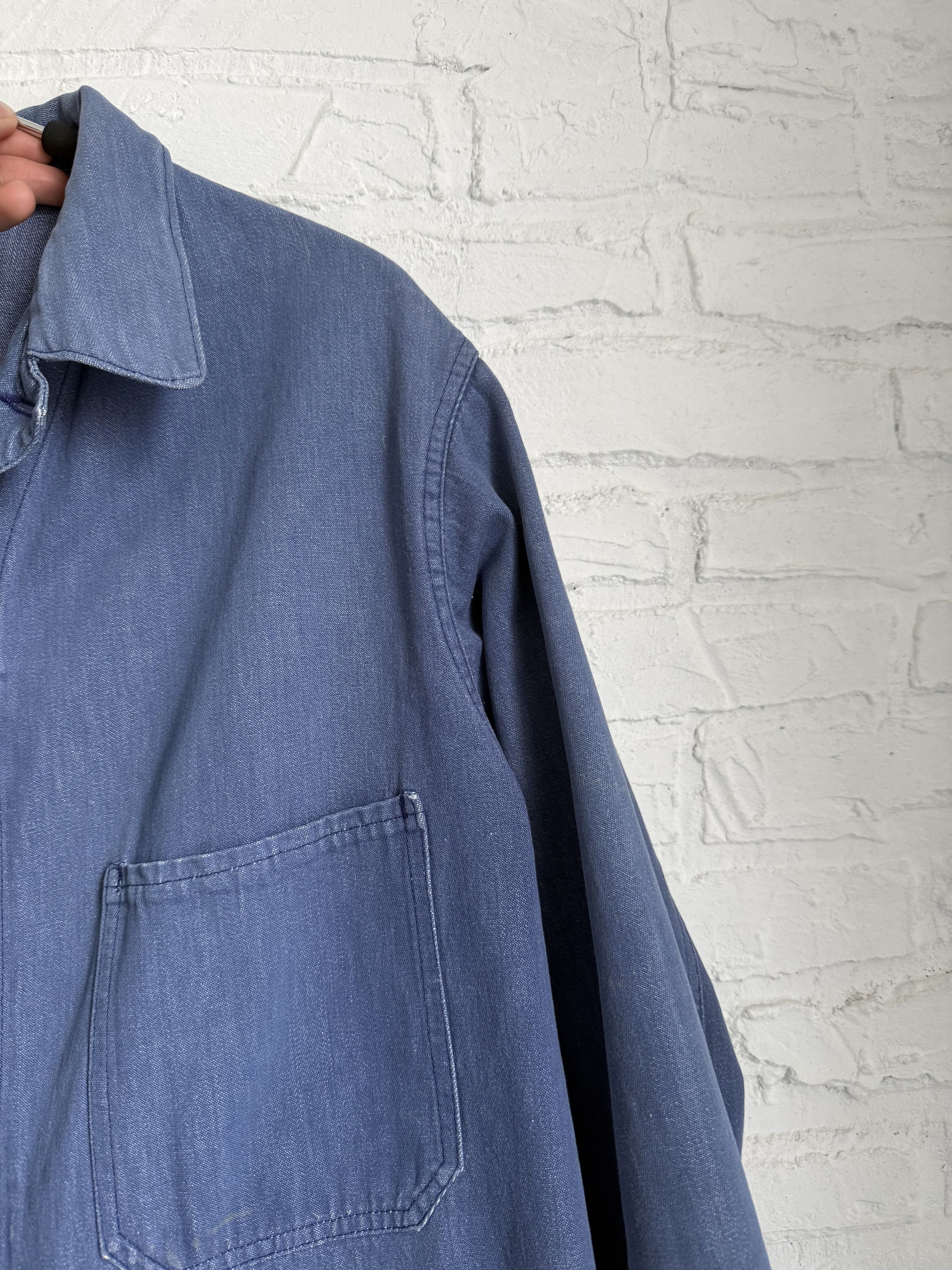 Vintage Vintage 80s French Work Denim Chore Jacket Size US M / EU 48-50 / 2 - 12 Thumbnail