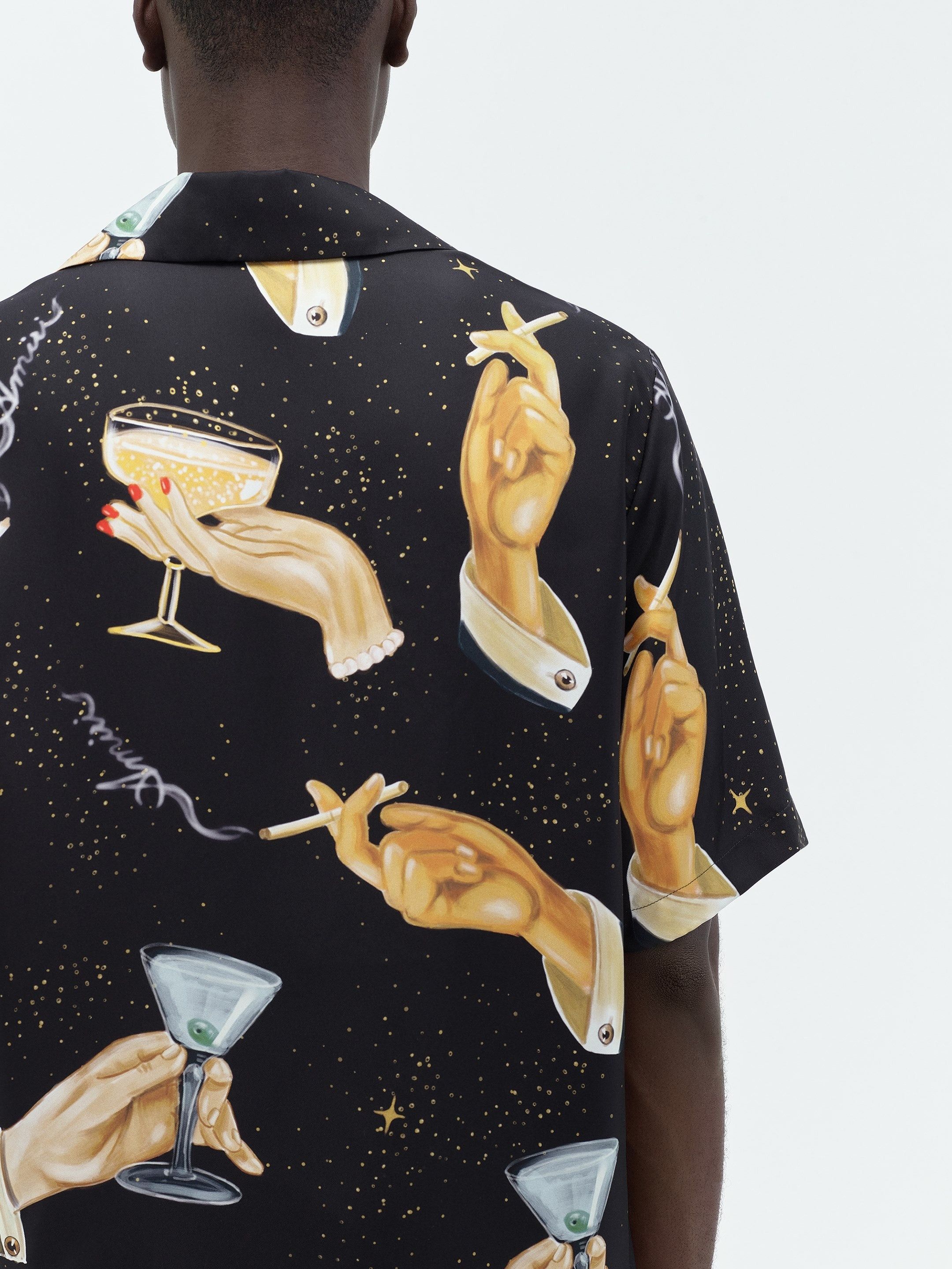 Amiri o1w1db10325 Champagne Bowling Shirt in Multicolor Size US L / EU 52-54 / 3 - 7 Thumbnail