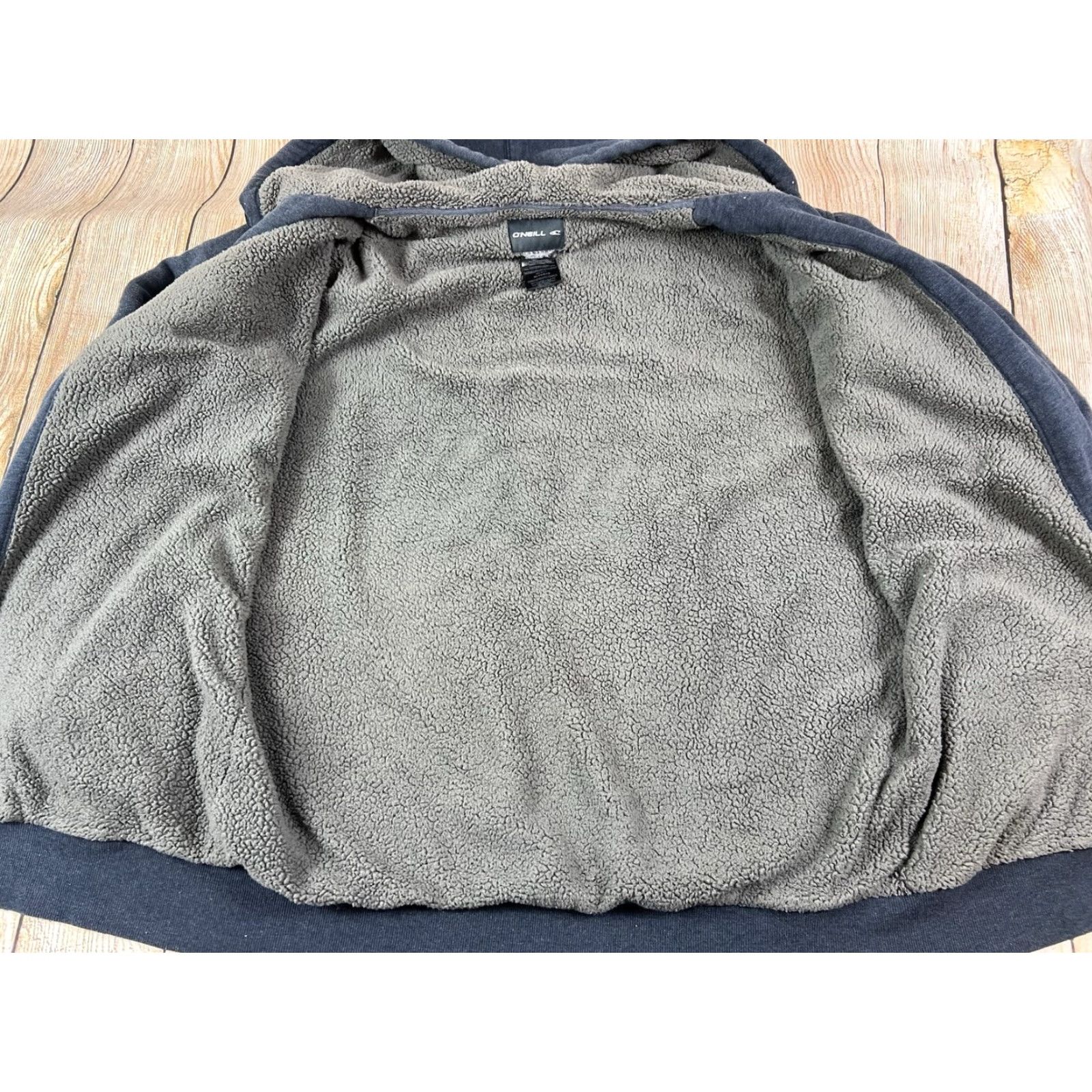 O'Neill O'Neill Mens Jacket Army Military Full Zip Hooded Fleece Lined Blue XL All Seasons Zip Pockets Size US XL / EU 56 / 4 - 5 Thumbnail