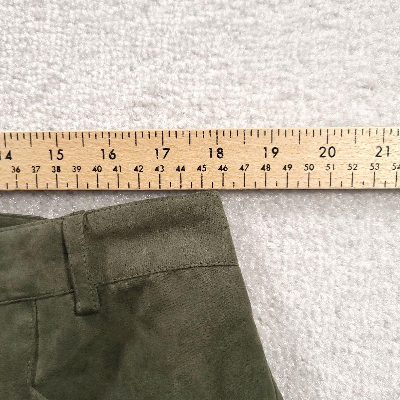 Vintage Jaclyn Smith Plus Size 20W Dress Pants Green High Rise Elastic Waist Crop Pockets Solid Polyester Tapered Leg Womens Size 42" / US 20 - 4 Thumbnail