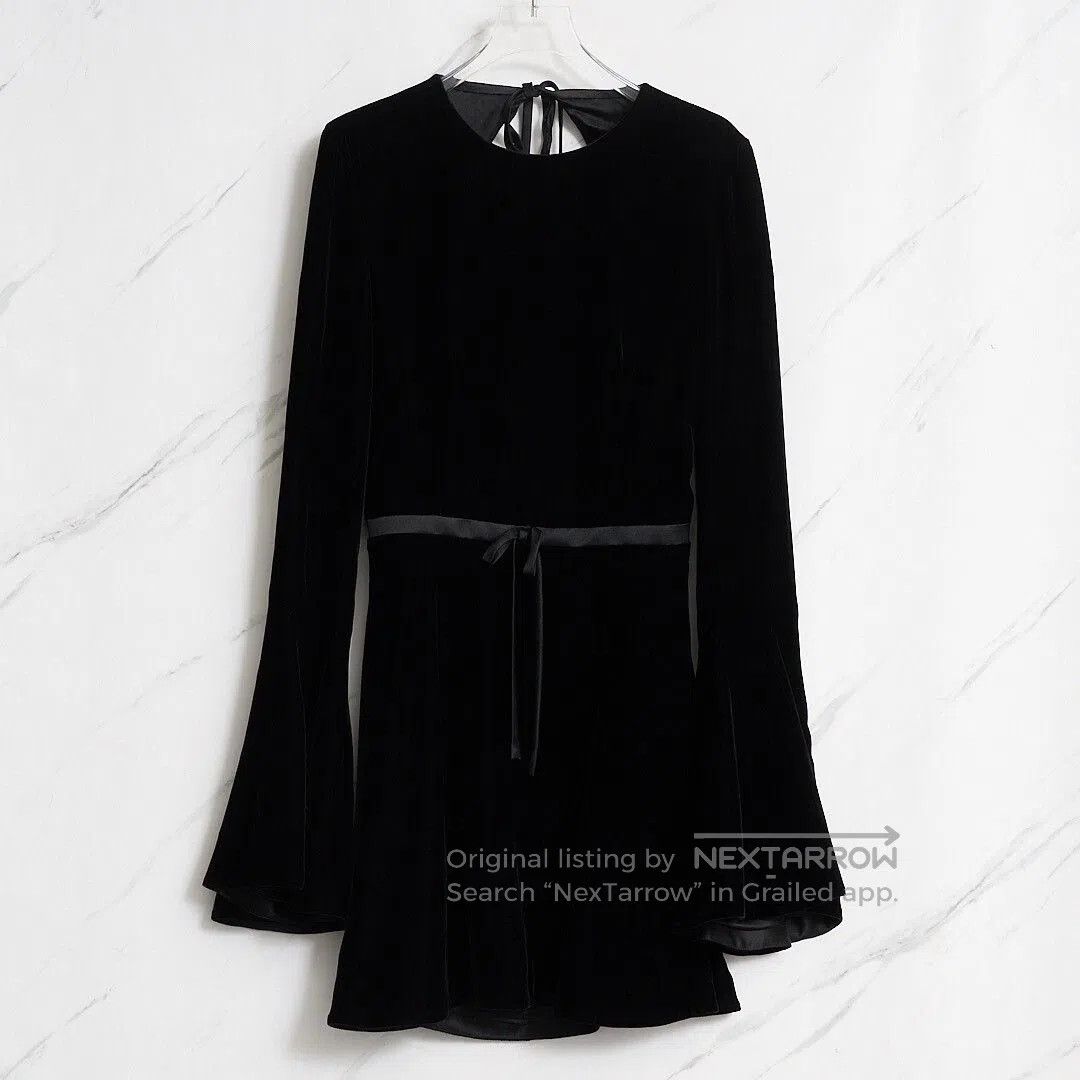 Saint Laurent Paris Saint Laurent Bell Sleeve Backless Velvet Dress. Size S / US 4 / IT 40 - 1 Thumbnail