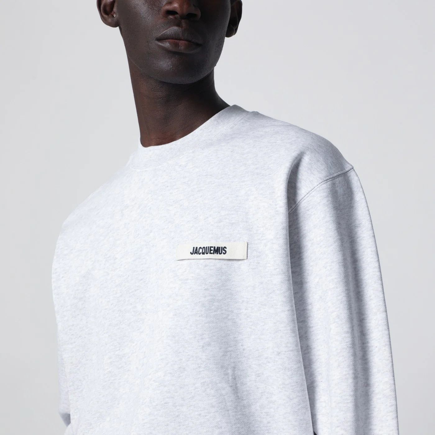 Jacquemus o1d2blof0526 Logo Sweatshirt in Light Grey Size US S / EU 44-46 / 1 - 3 Thumbnail