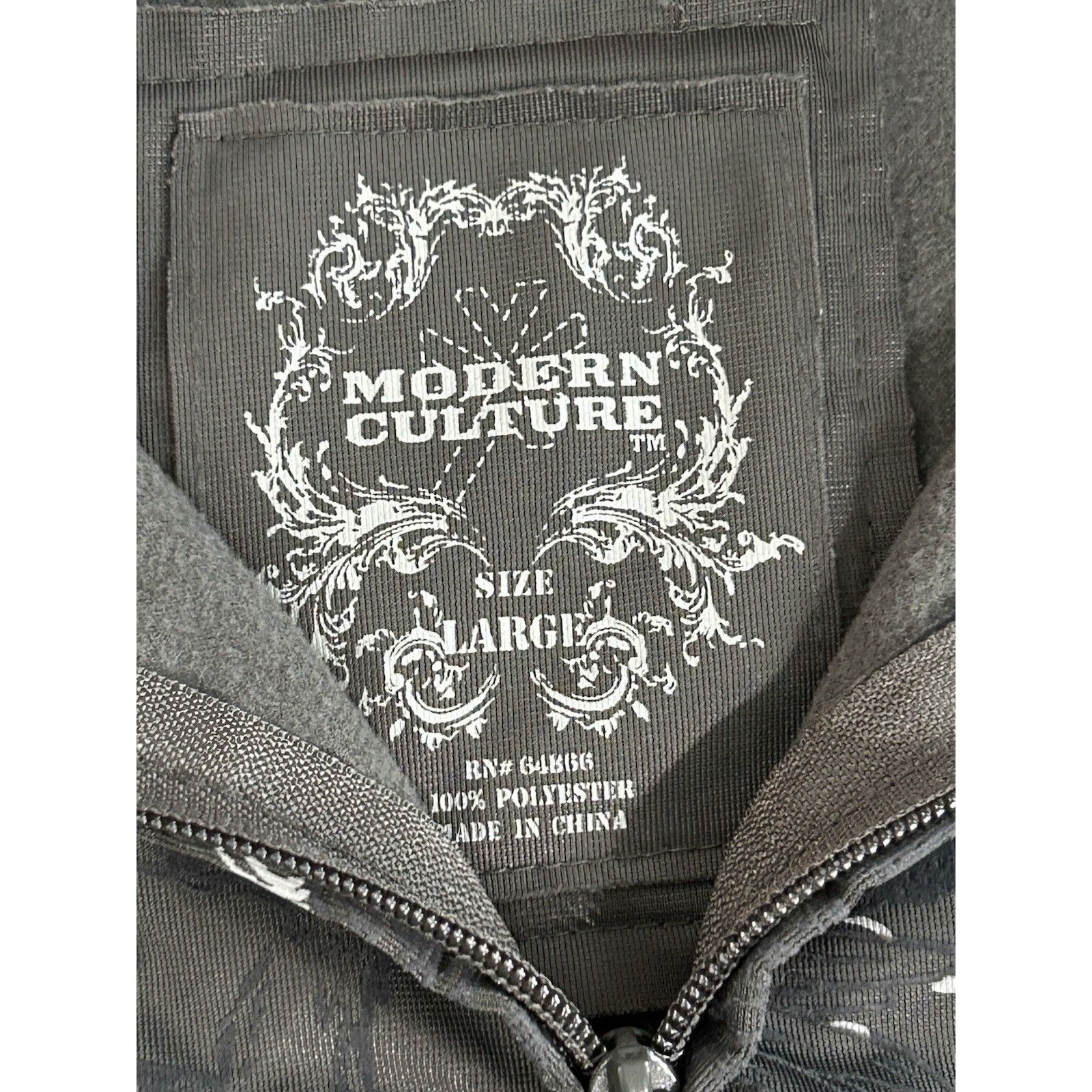 Other Modern Culture Zip Up Jacket Gray Medium Graphic Print Size US M / EU 48-50 / 2 - 3 Thumbnail