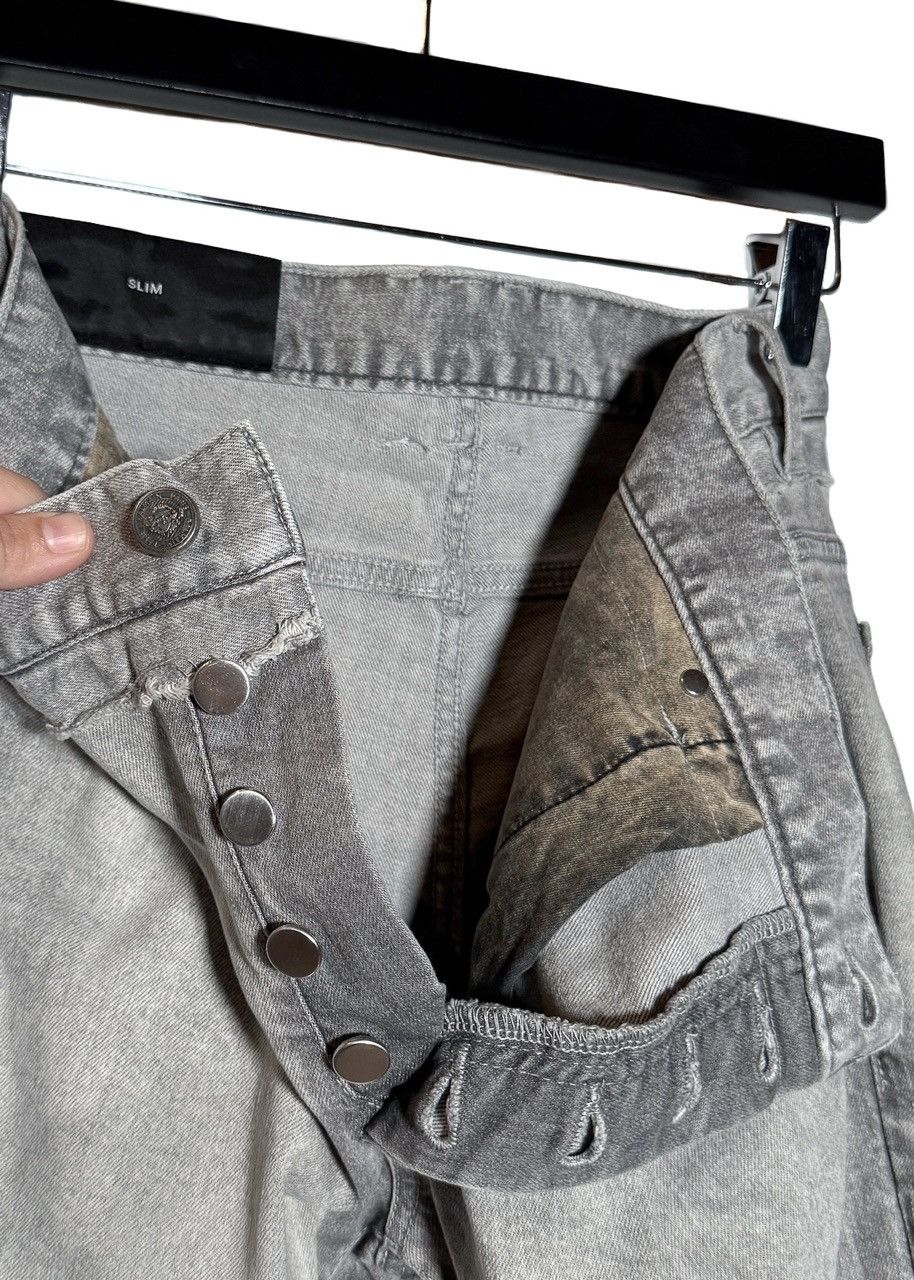 Balmain Balmain Grey Distressed Slim Jeans Size US 34 / EU 50 - 4 Thumbnail