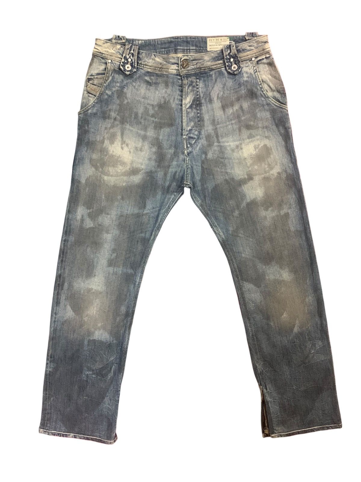 Diesel × Diesel Black Gold 🔥Rare🔥 Diesel ButtonFly Grey Mud Wash Jeans Size US 31 - 1 Thumbnail
