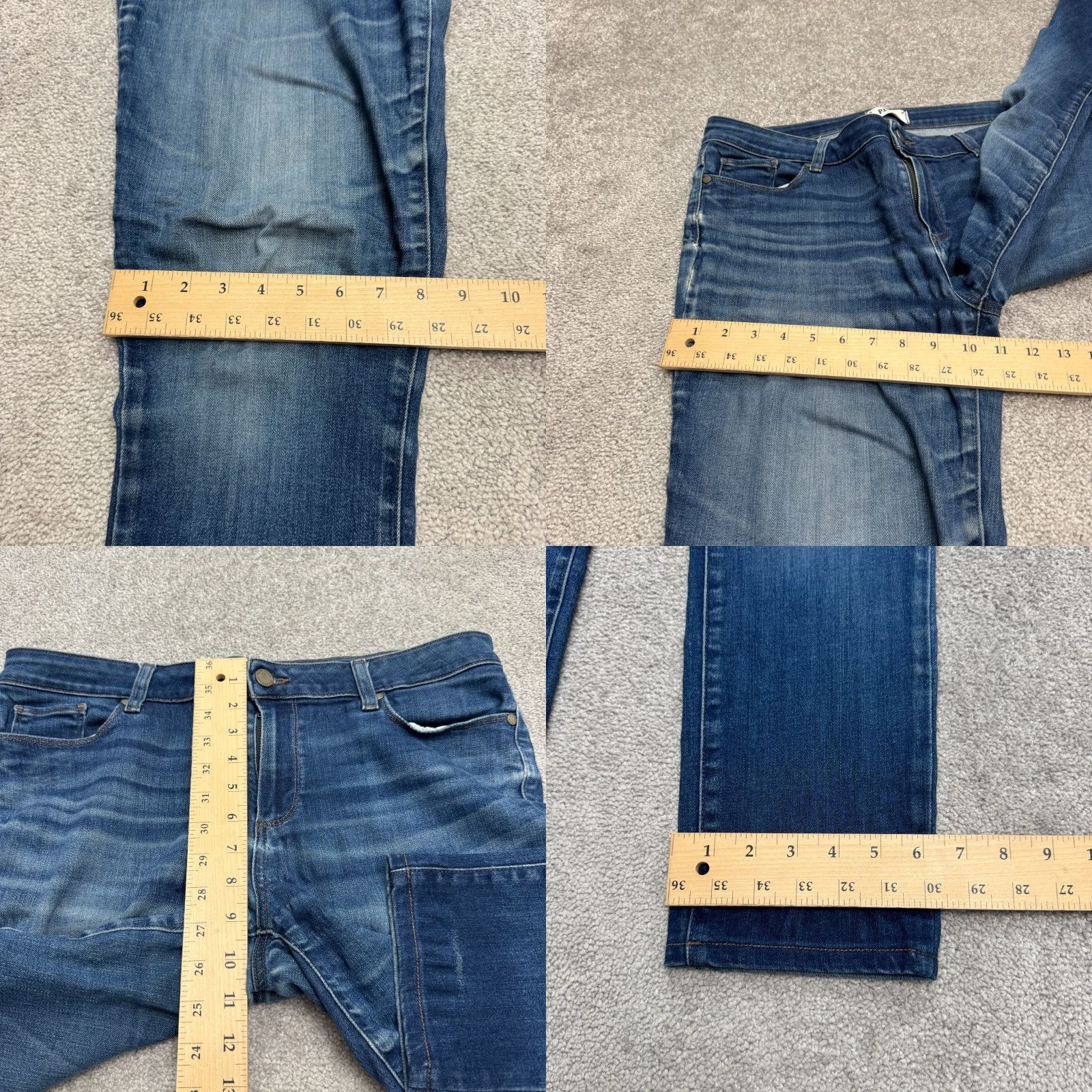 Paige Paige Skyline Jeans Womens 32 Blue Denim 5-Pocket Stretch Skinny Regular Size 24" / US 00 / IT 34 - 10 Thumbnail
