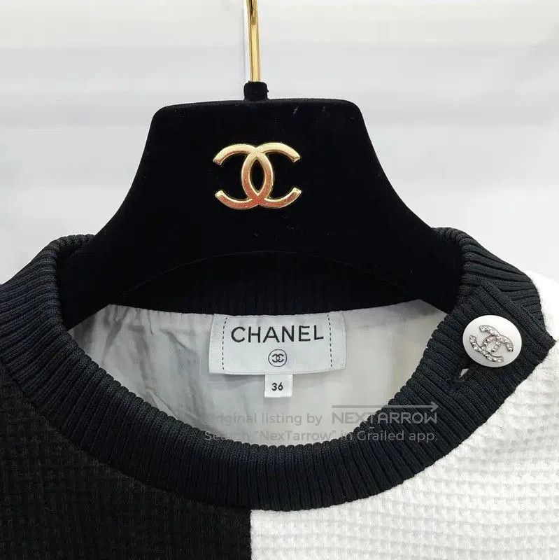 Chanel Chanel Color Block Long Sleeve Sweatshirt . Size S / US 4 / IT 40 - 6 Thumbnail