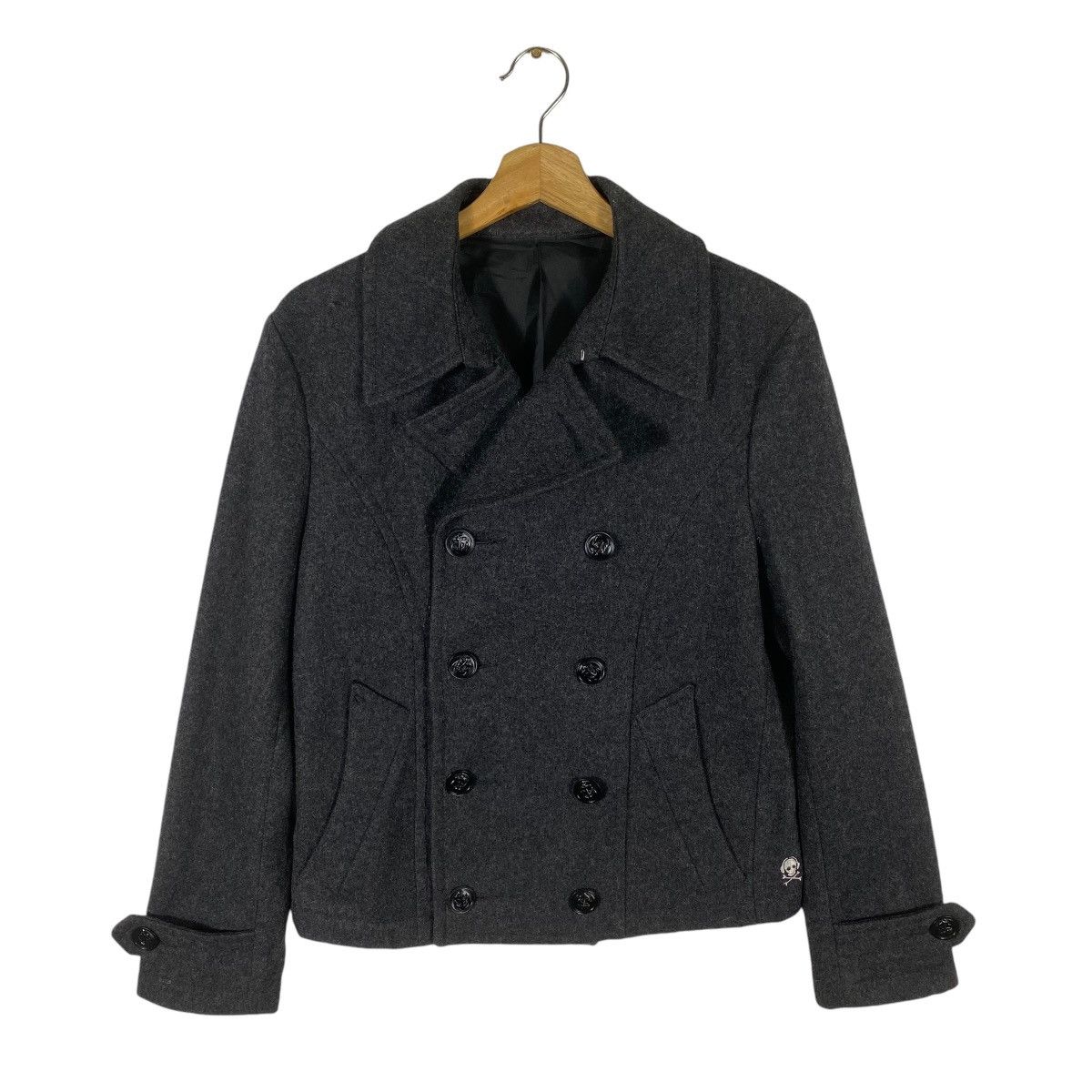 Japanese Brand × PPFM × Vintage Vintage Ppfm Peacoat Button Jacket S Size Darkgrey Colour Size US S / EU 44-46 / 1 - 1 Thumbnail