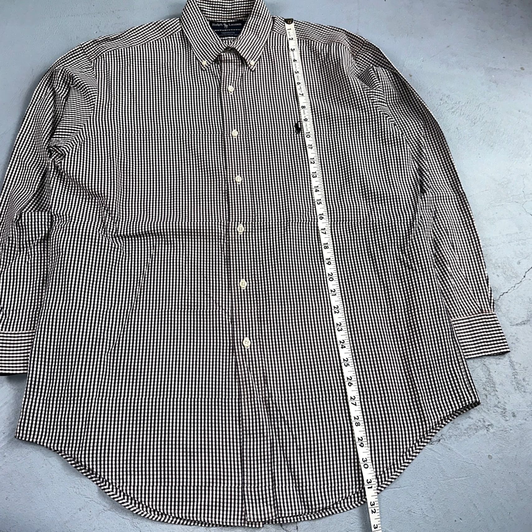 Ralph Lauren Ralph Lauren Black Check Button-Up Shirt Yarmouth Long Sleeve 15.5 Mens Classic Collared Size US M / EU 48-50 / 2 - 5 Thumbnail