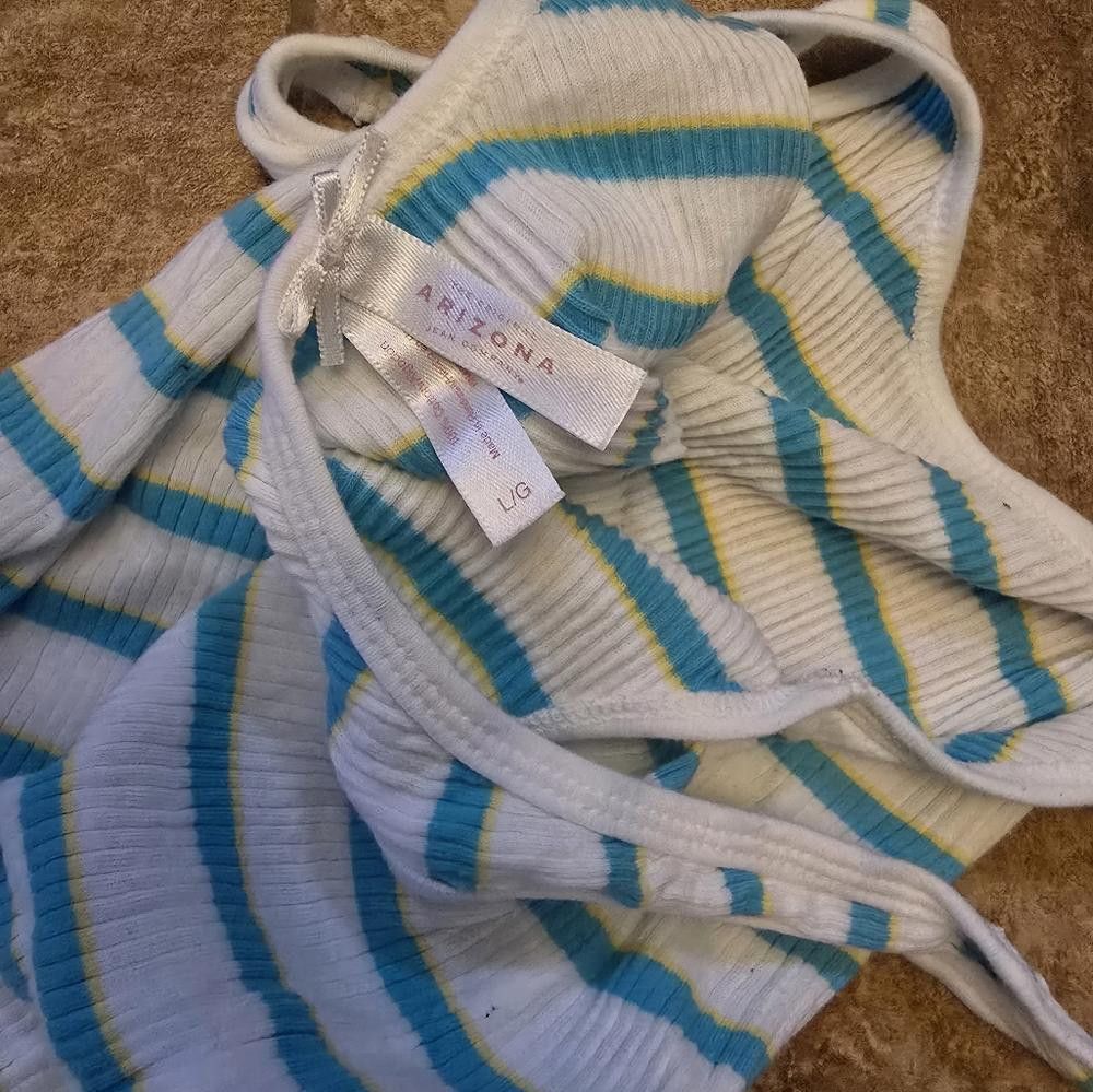 Arizona Jean Co. White Multicolored Stripe AJC Tank Size L / US 10 / IT 46 - 3 Thumbnail