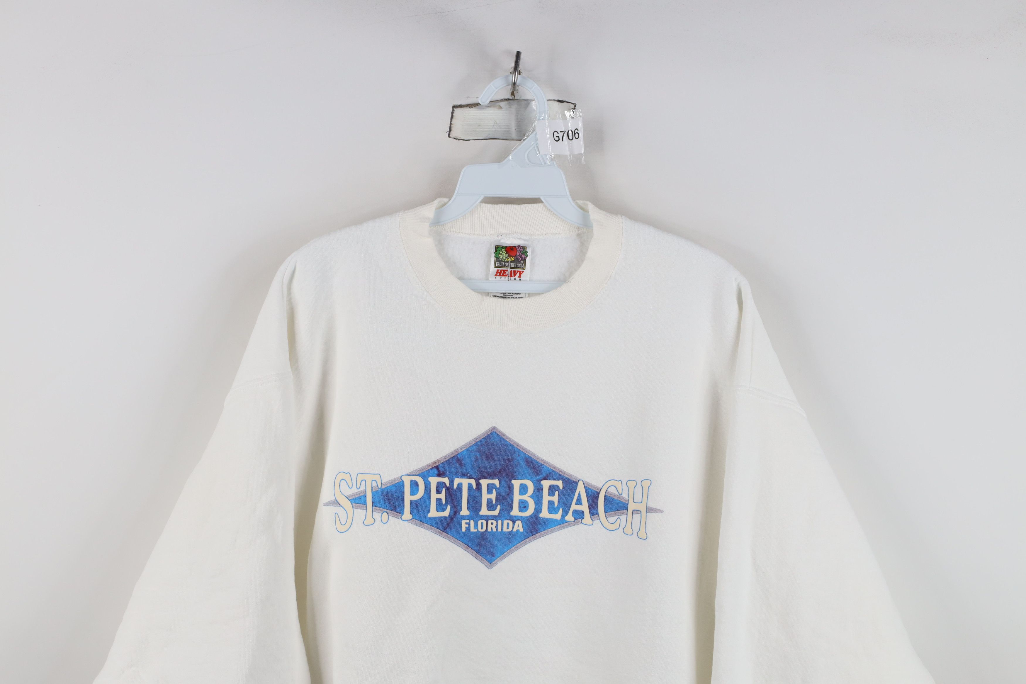 Vintage Vintage 90s Streetwear St Pete Beach Florida Sweatshirt Size XL / US 12-14 / IT 48-50 - 2 Thumbnail