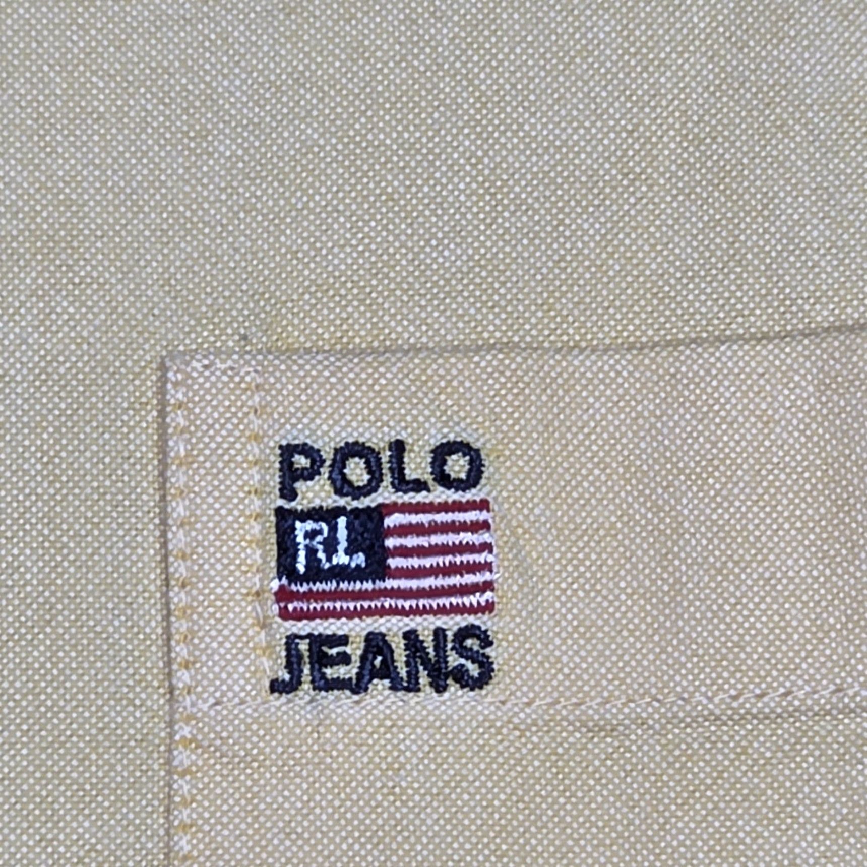 Ralph Lauren VTG Ralph Lauren Polo Jeans Co Button Up Shirt Cotton XL Yellow USA Flag Logo Vintage Classic Mens Button-Down Long Sleeve Casual Shirt Size US XL / EU 56 / 4 - 5 Thumbnail