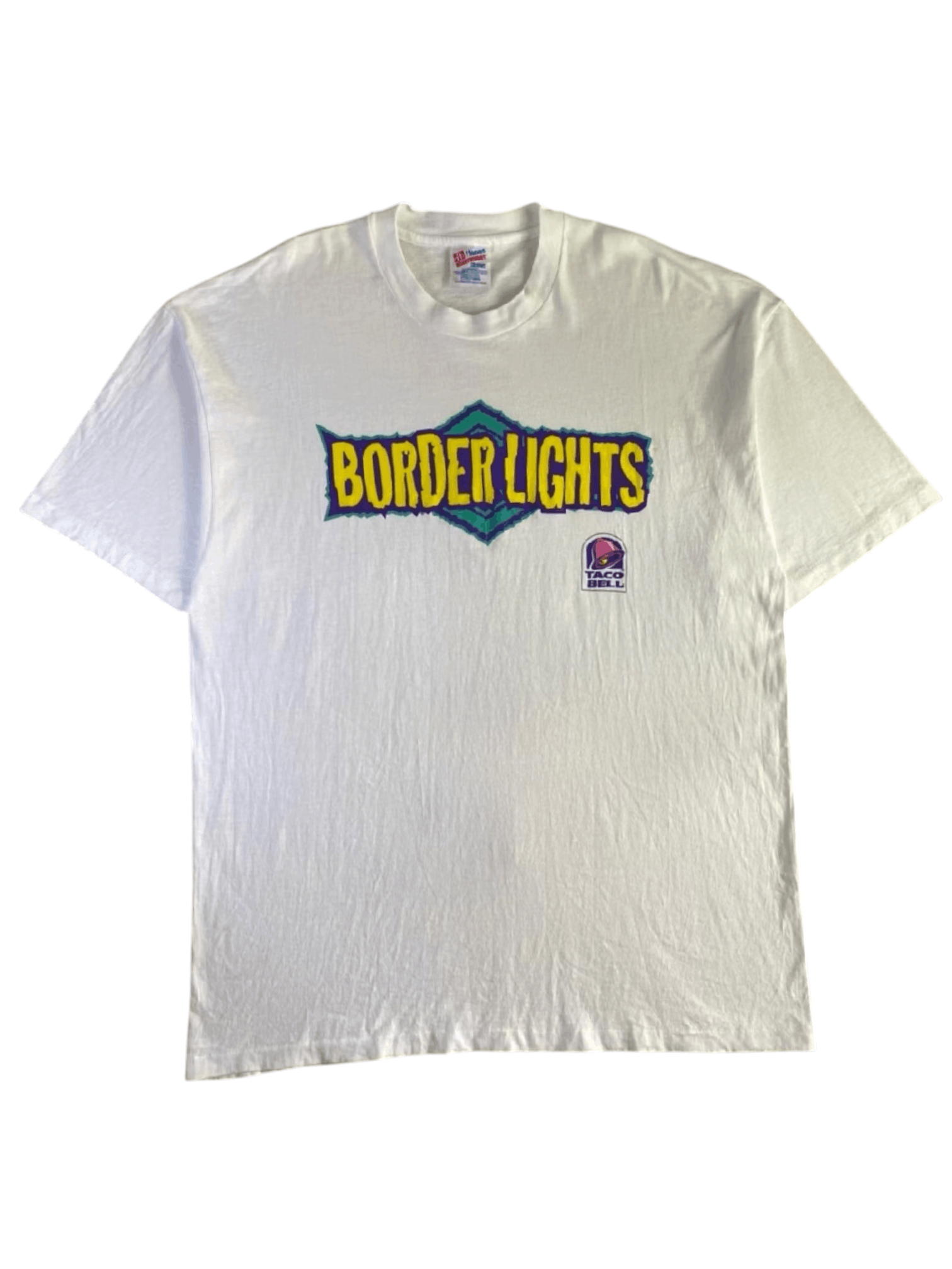 Hanes Vintage 1995 Border Lights Taco Bell Tshirts Tag Hanes Size US XL / EU 56 / 4 - 1 Thumbnail