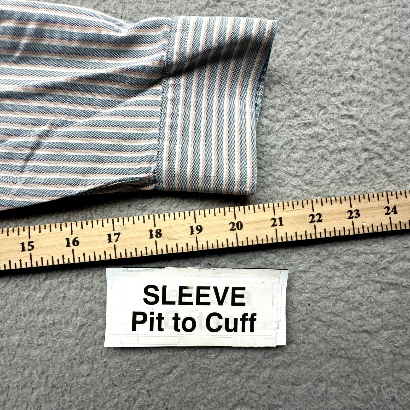 Brooks Brothers VINTAGE Brooks Brothers 1818 Regent Button Down Shirt Long Sleeve Men XL Green Striped Size US XL / EU 56 / 4 - 5 Thumbnail