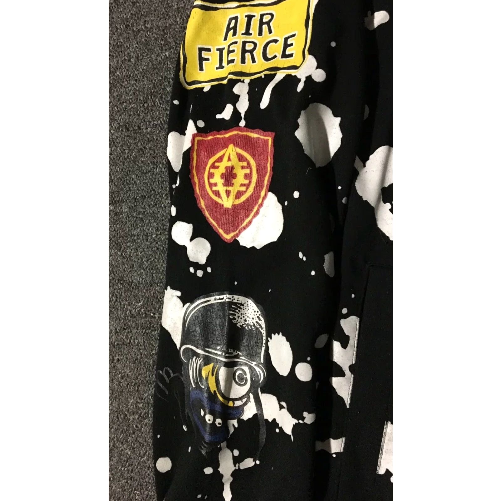 Akademiks VINTAGE Akademiks Hoodie Main Logo Jeanius Air Force All Over Print Black M 90s NYC Mens Hoodie Size US M / EU 48-50 / 2 - 2 Thumbnail
